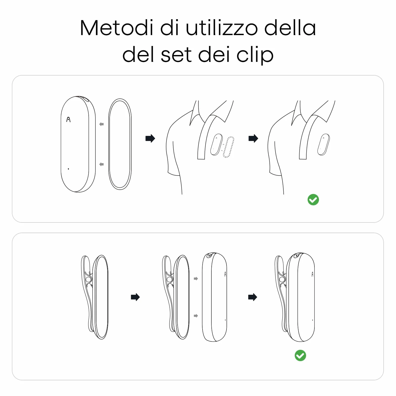 Plaud NotePin S & NotePin Accessori Magnetici Clip e Spilla per Registratore Vocale Intelligente (Dispositivo Non Incluso)