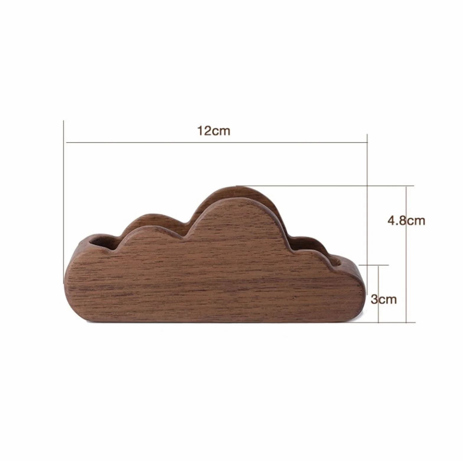 Porta Biglietti da Visita Porta Biglietti da Visita per scrivania Espositore in Legno Porta Biglietti da Visita per Ufficio Organizzatore per Biglietti da Visita da Tavolo (Marrone 12x4,8x3 cm)