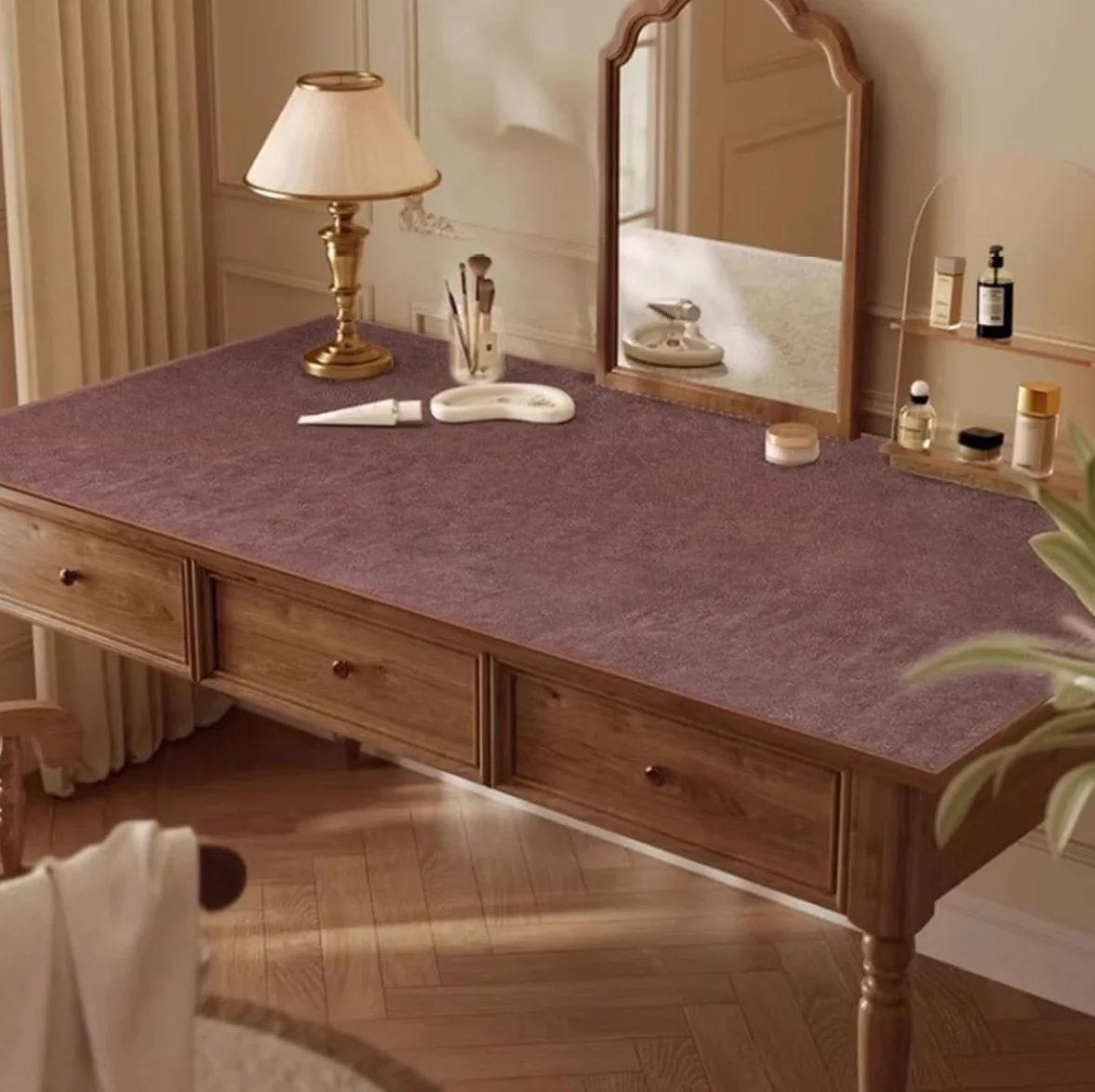 Sottomano in similpelle antiscivolo 40x60 cm marrone scuro