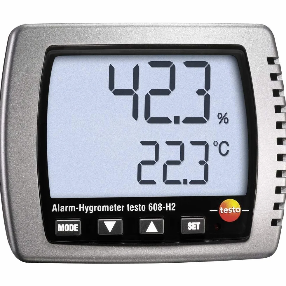 Testo 608-H2 Sveglia Igrometro Misurazione Umidità Punto di Rugiada Temperatura Allarme LED