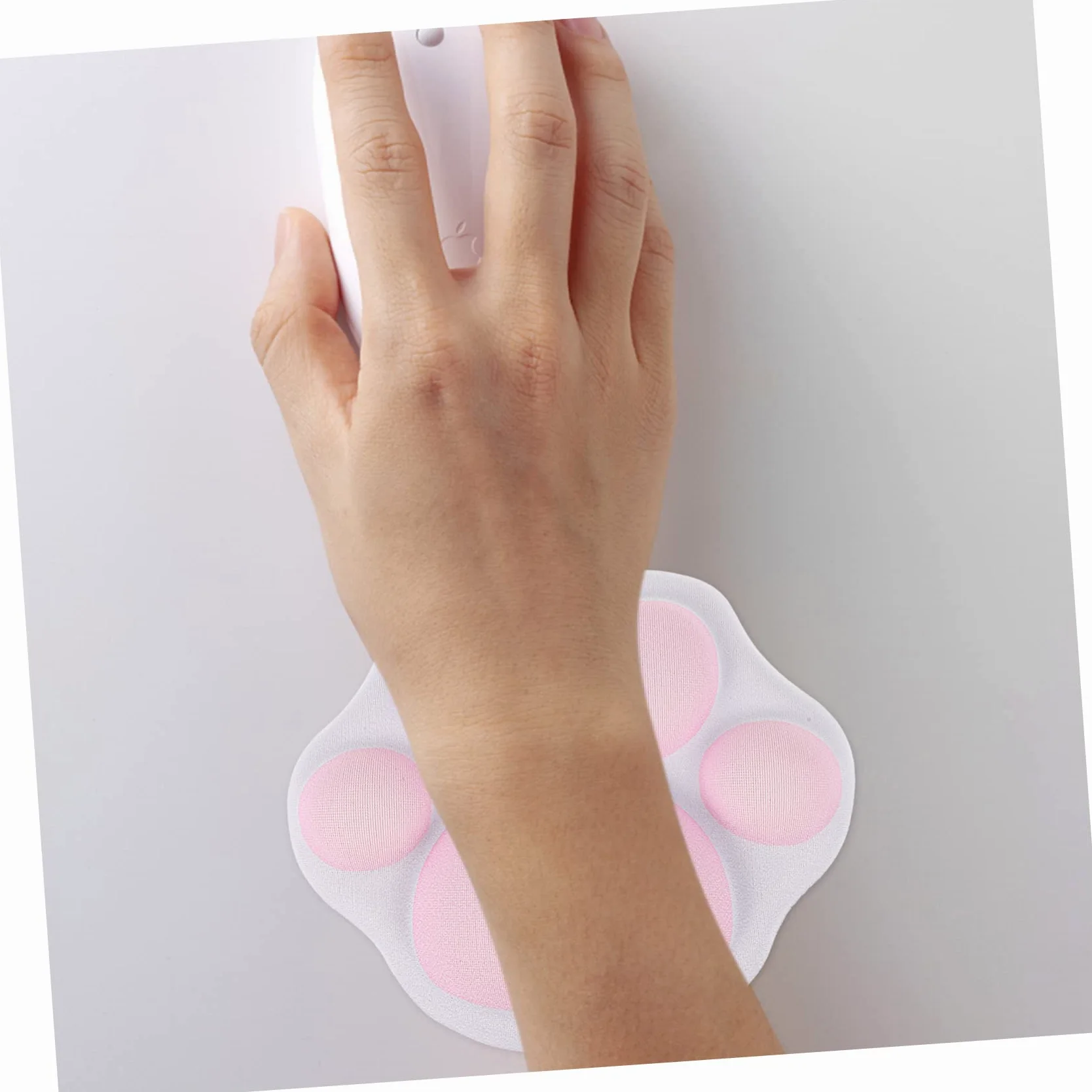 Angoily 4 Pezzi Poggiapolsi per Mouse Silicone Morbido Design Adorabile e Confortevole per Ufficio e Casa Fatica Del per Donne