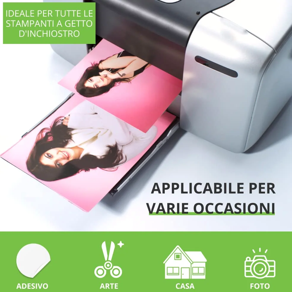 Colorway PrintPro - Carta fotografica lucida, 230g, 500 fogli, 10x15 cm, asciugatura immediata, impermeabile per tutte le stampanti a getto d'inchiostro