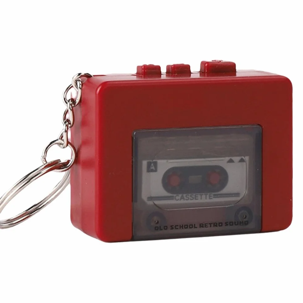 Mini Retro Tape Recorder Portachiavi Microcassette Lettore Micro Musica Portachiavi Player Ciondolo C9O4 Tape Recorder Cassett con