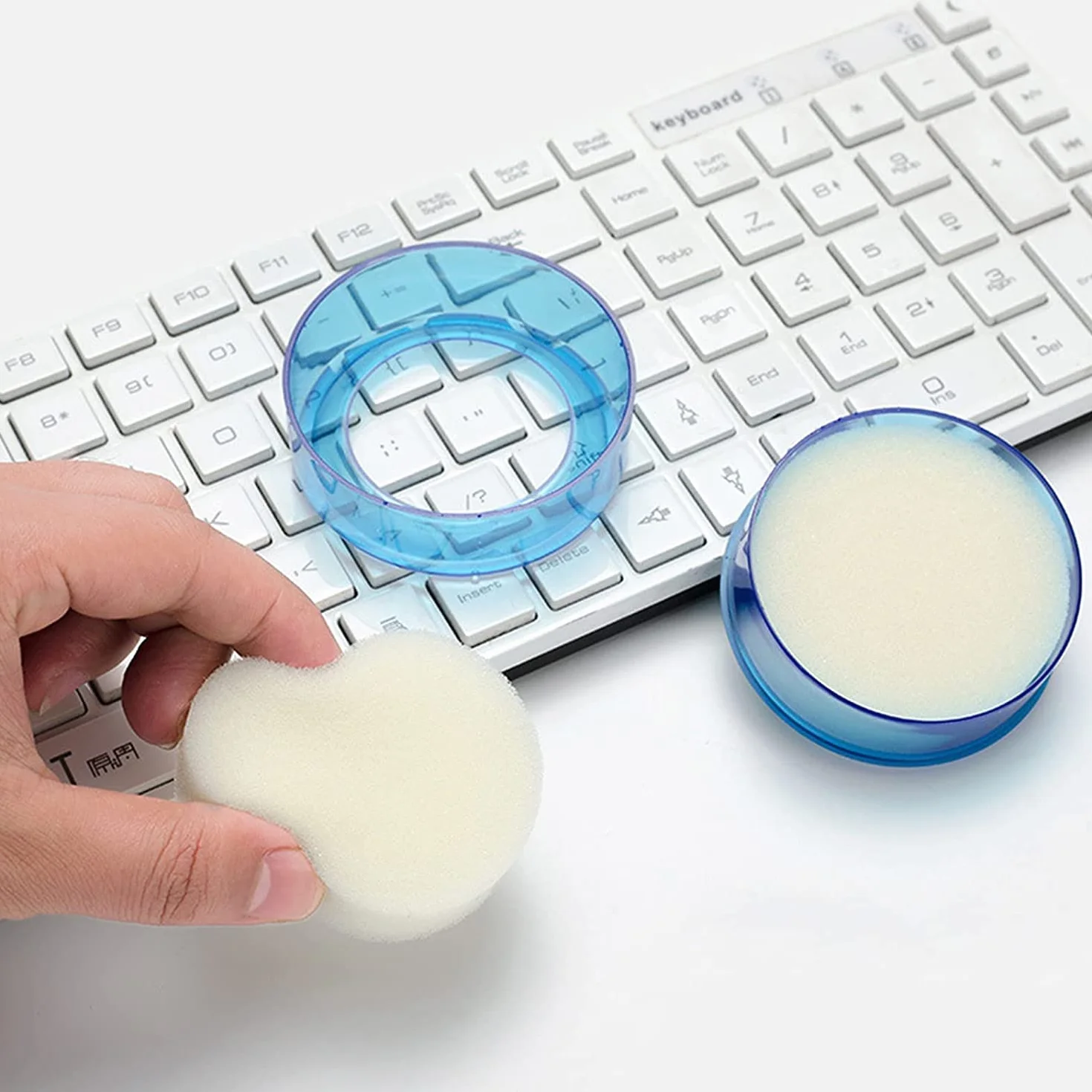 Plastica Spugna Dito Bagnato Denaro Cassiere Finger Sponge Damper 3 Pezzi Umidificatore A Dita Tamponi Spugna