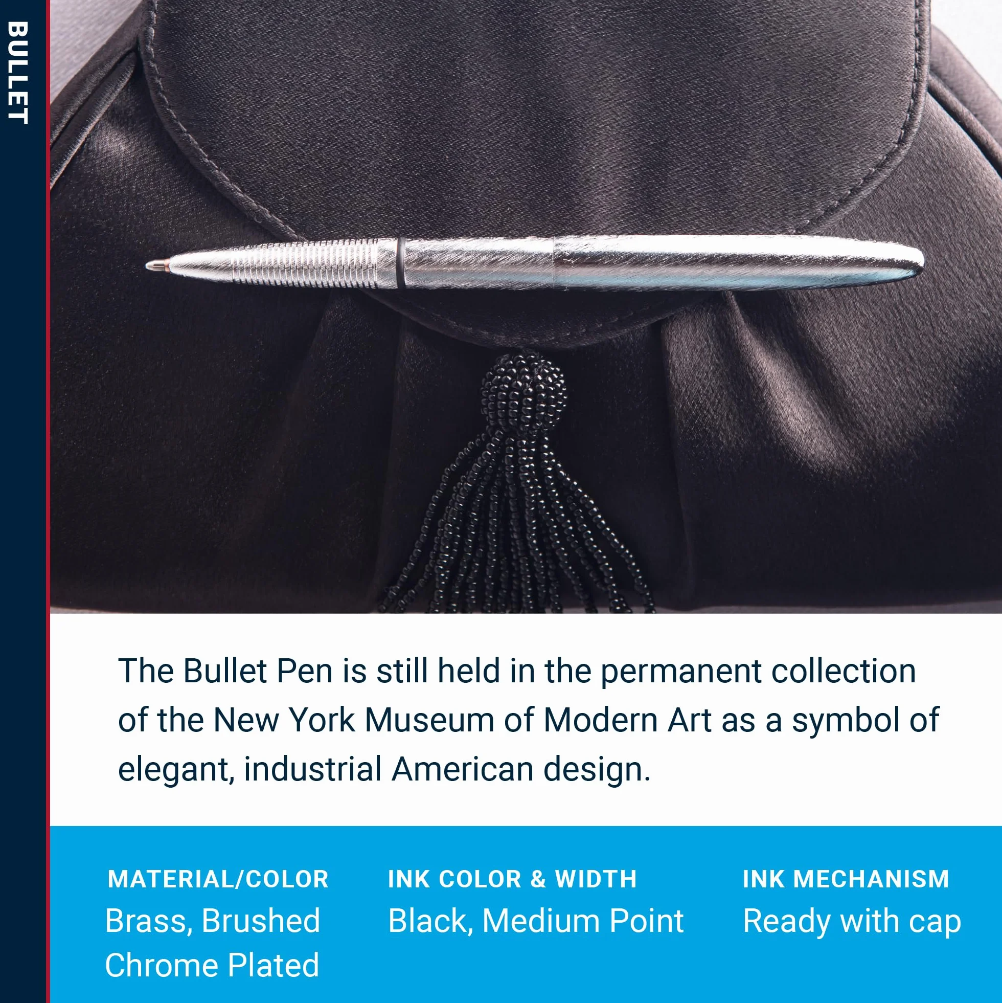 Brushed Chrome Bullet Space Pen