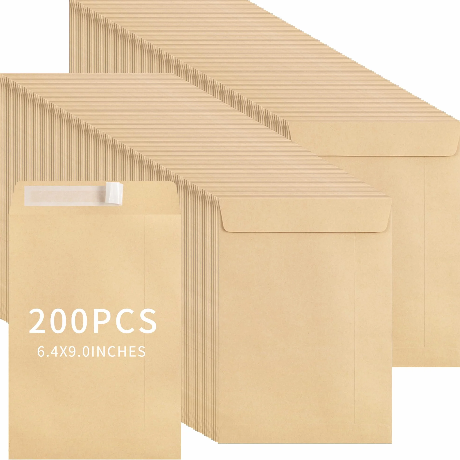 Carta Kraft Buste C5 229x162 mm 100 g/m² Chiusura Adesiva senza Finestra C5BR200 Confezione da 200