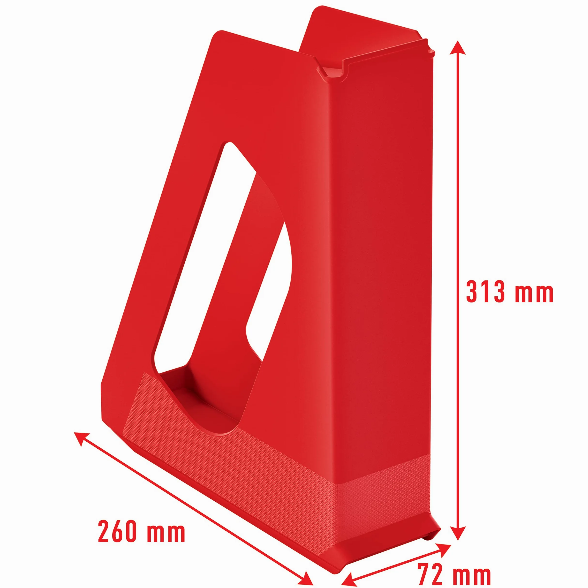 Esselte VIVIDA 628217 - Set di 10 raccoglitori in formato A4, ideali per volantini, brochure, documenti, cartelline e raccoglitori, in plastica resistente, rosso, confezione da 10 pezzi