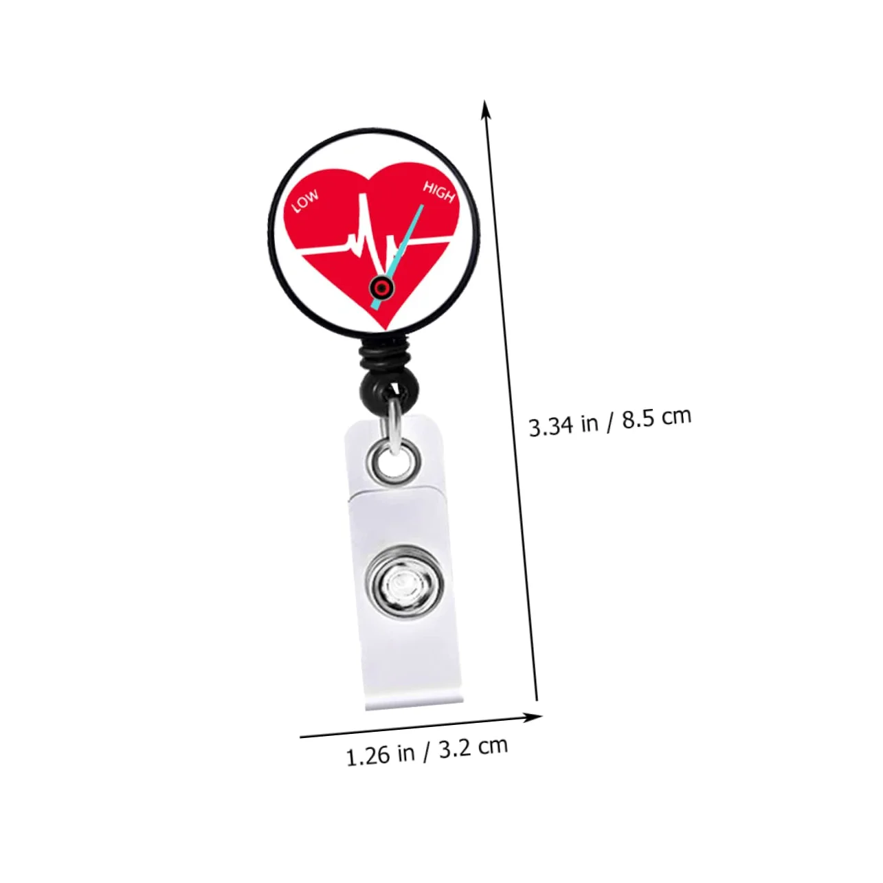 NUOBESTY 5 Set di Porta Badge Medico con Clip Retrattile Porta Badge con per Fiere Facile da Allungare Misura Universale 4 Pezzi * 5