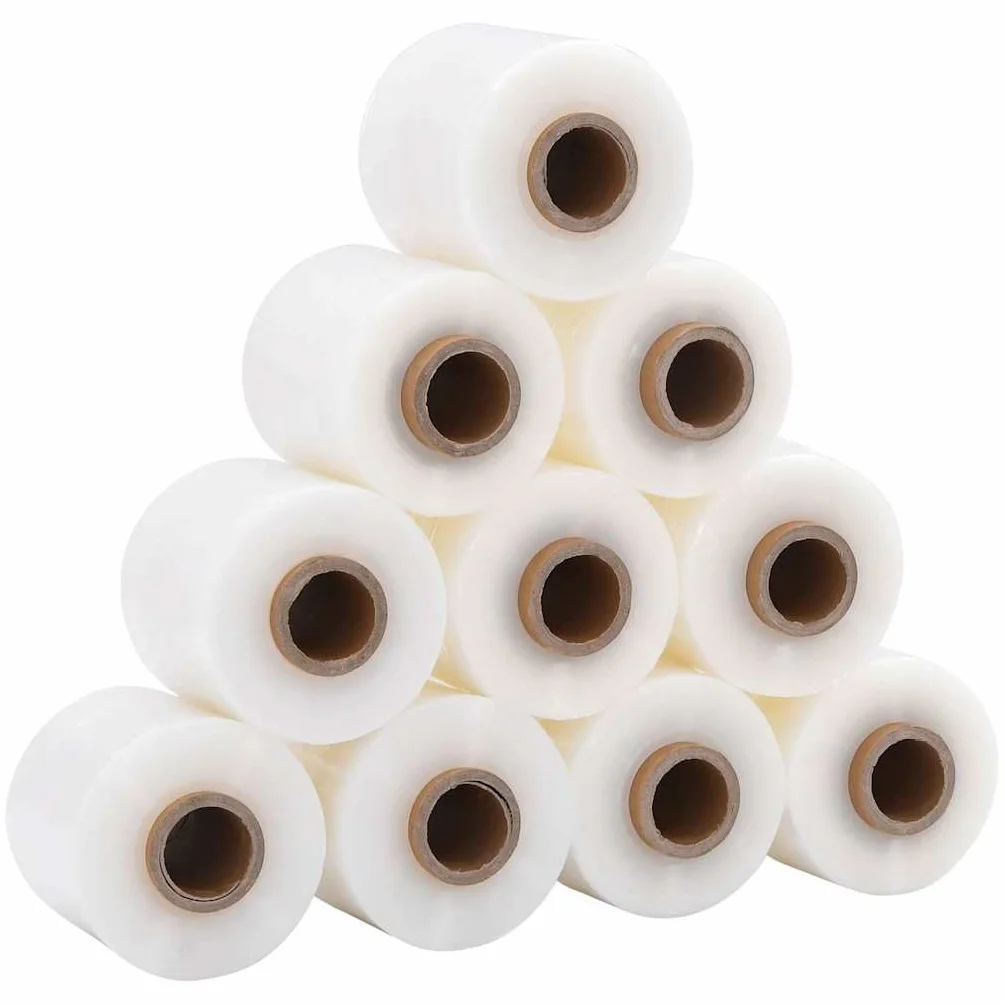 vidaXL Film Estensibili 10 pz Trasparenti 23 μm 10 cm x 300 m, pellicola da imballaggio, pellicola da imballaggio, pellicola da avvolgimento