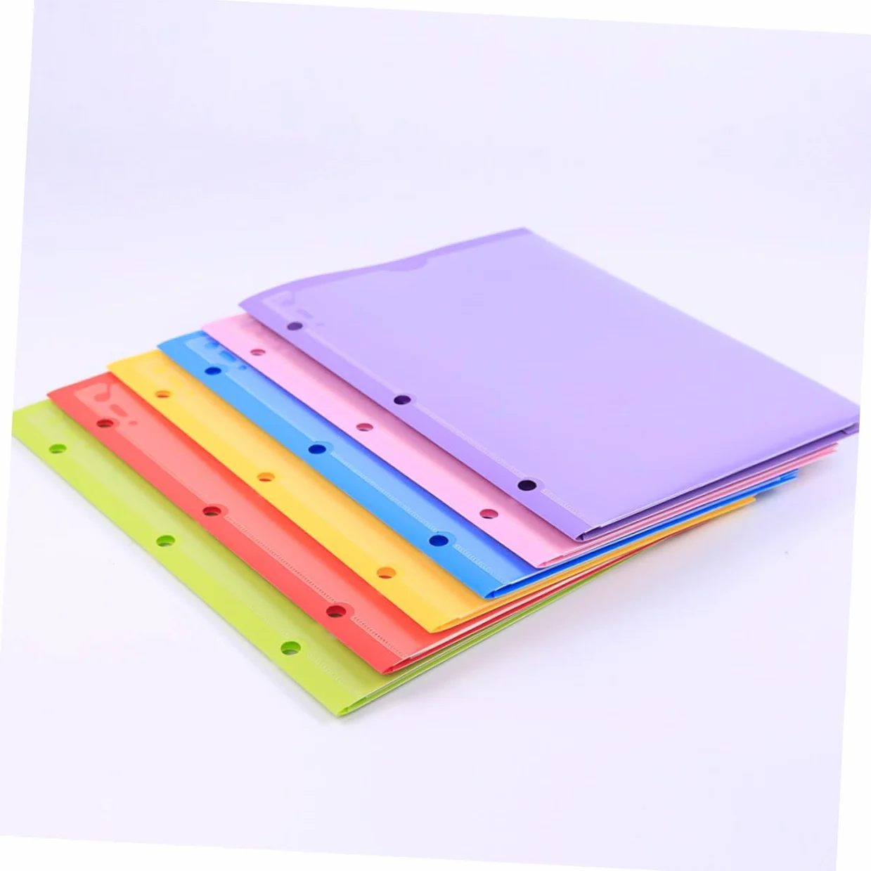 Cartelle Portadocumenti A4 a Doppia Tasca Pp 6 Pezzi | Design a Doppia Fessura, per Menu e Fogli D'ufficio, per Smistare e Conservare Documenti Colore Casuale