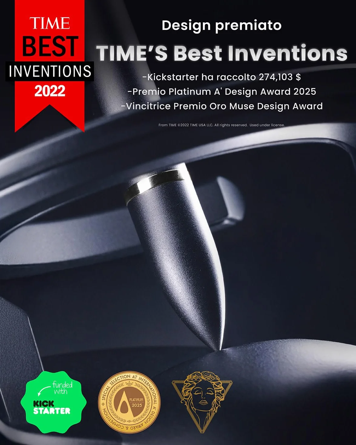 Novium Hoverpen Interstellar Penna fluttuante da scrivania levitazione magnetica Space Black