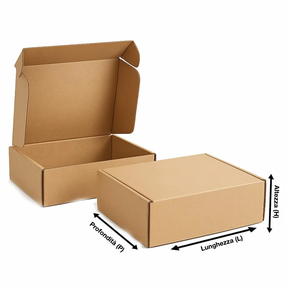 Scatole Fustellate Automontanti 40x40x13 cm 20 Pezzi Cartone Ondulato per Spedizioni