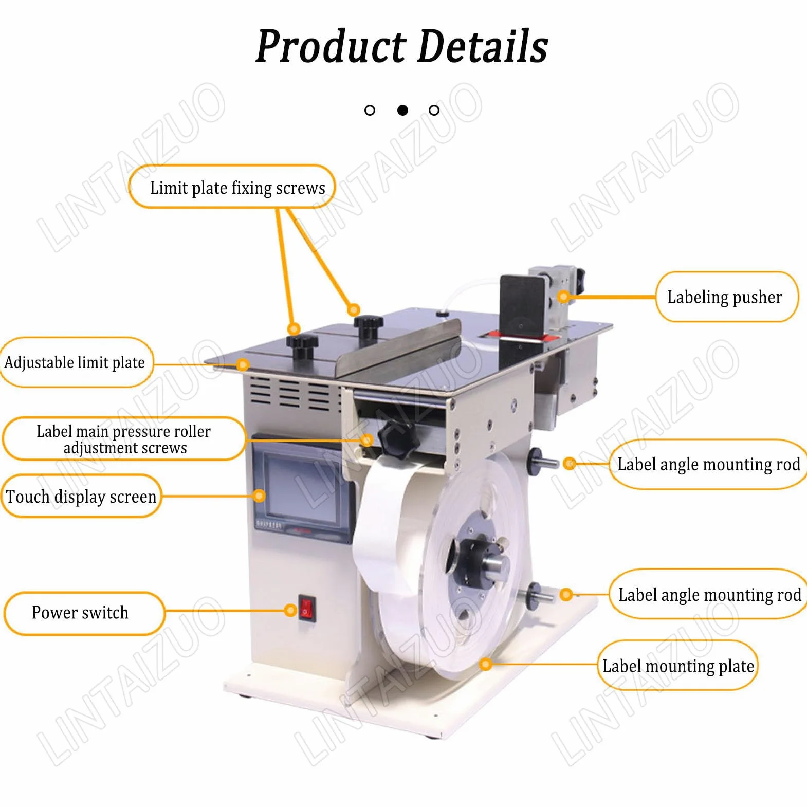 Etichettatrice semiautomatica ad angolo retto con velocità regolabile, guscio in acciaio inossidabile, ideale per un'etichettatura efficiente dei prodotti