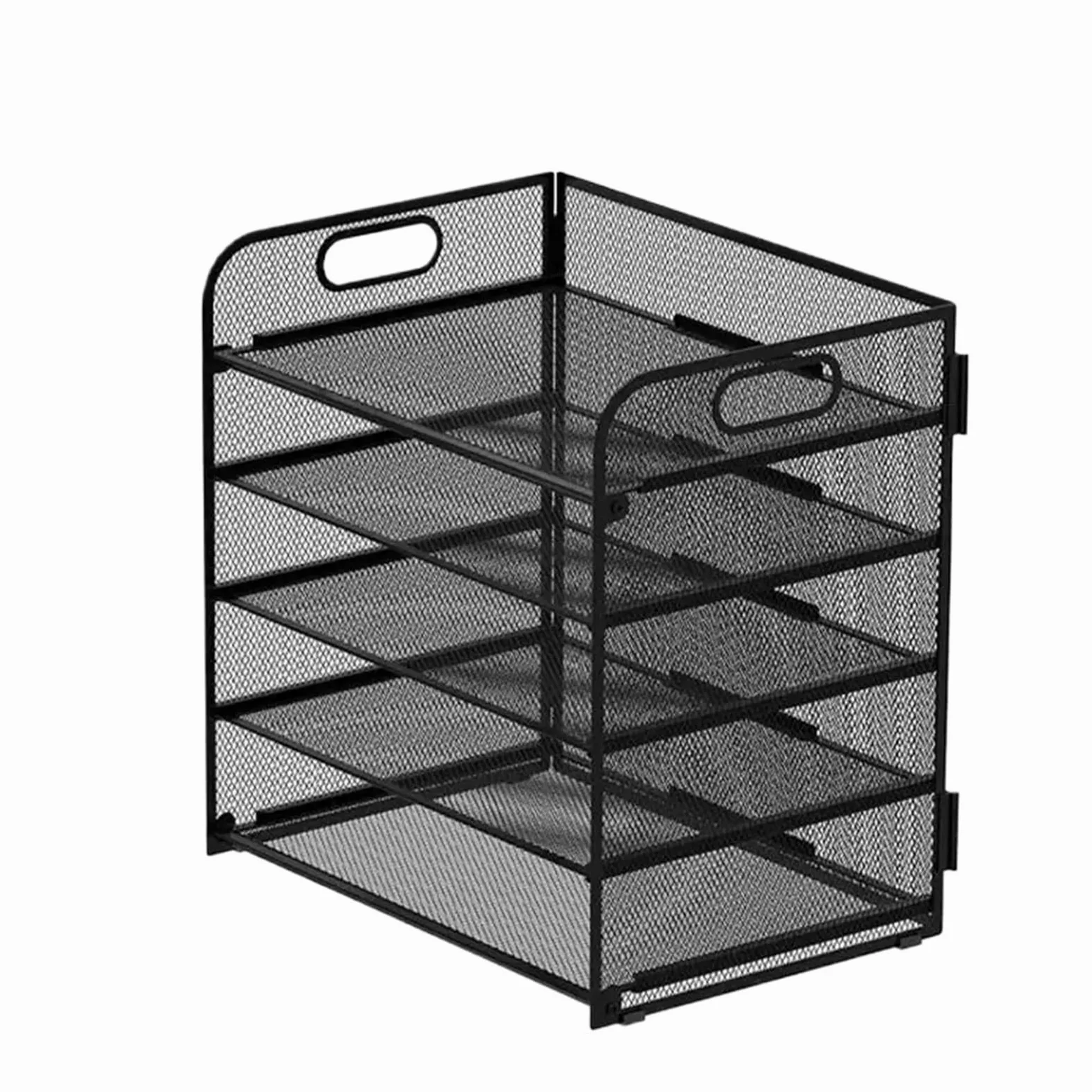 Vassoio Per Lettere Vassoio Organizer Da Scrivania In Rete A 5 Vassoi | Pieghevole con maniglia Scaffale for organizer for file Scaffale for carta durevole in metallo Forniture for ufficio