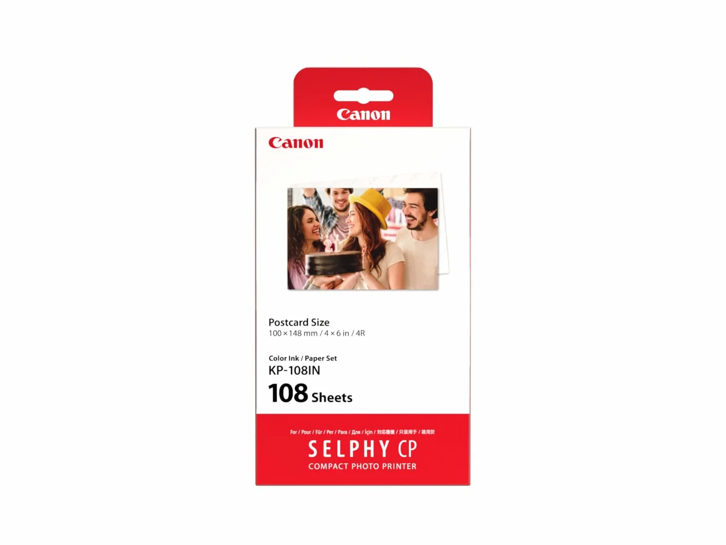 Canon KP-108IN Carta fotografica 108 fogli 100x148mm cartuccia colore per stampante Selphy termosublimazione