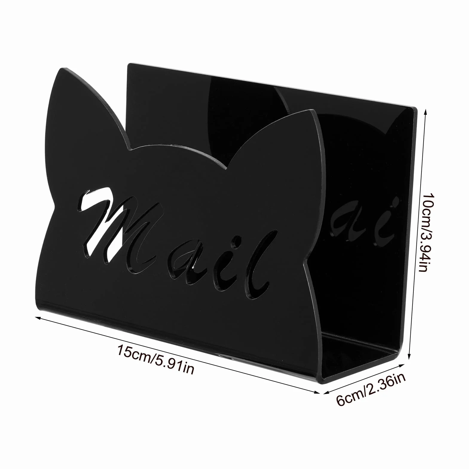 Clear Acrylic Mail Organizer Envelope Holder Postcard Sorter Compact Desk Stand 1 Pack 5.91 x 2.36 x 3.94 pollici