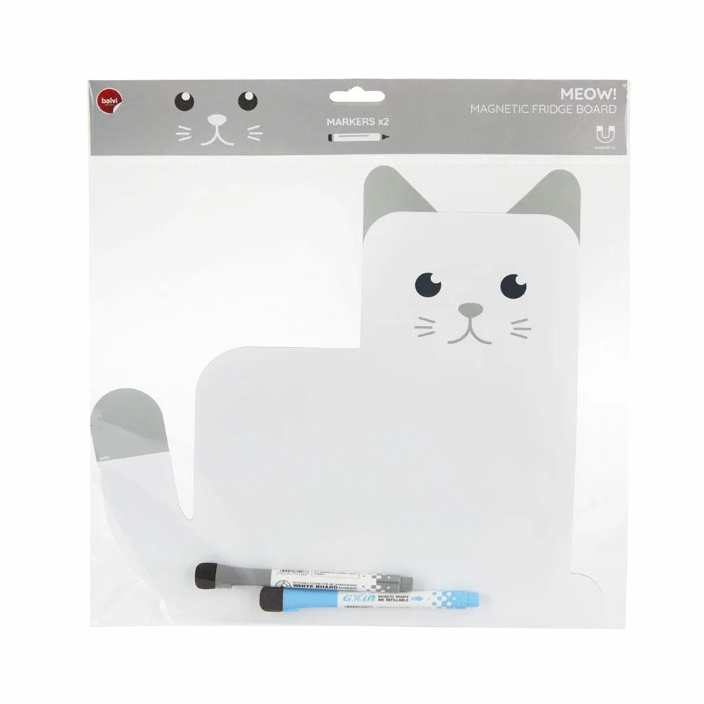Balvi Lavagna Frigo Magnetica Meow Bianco Originale per Pianificare