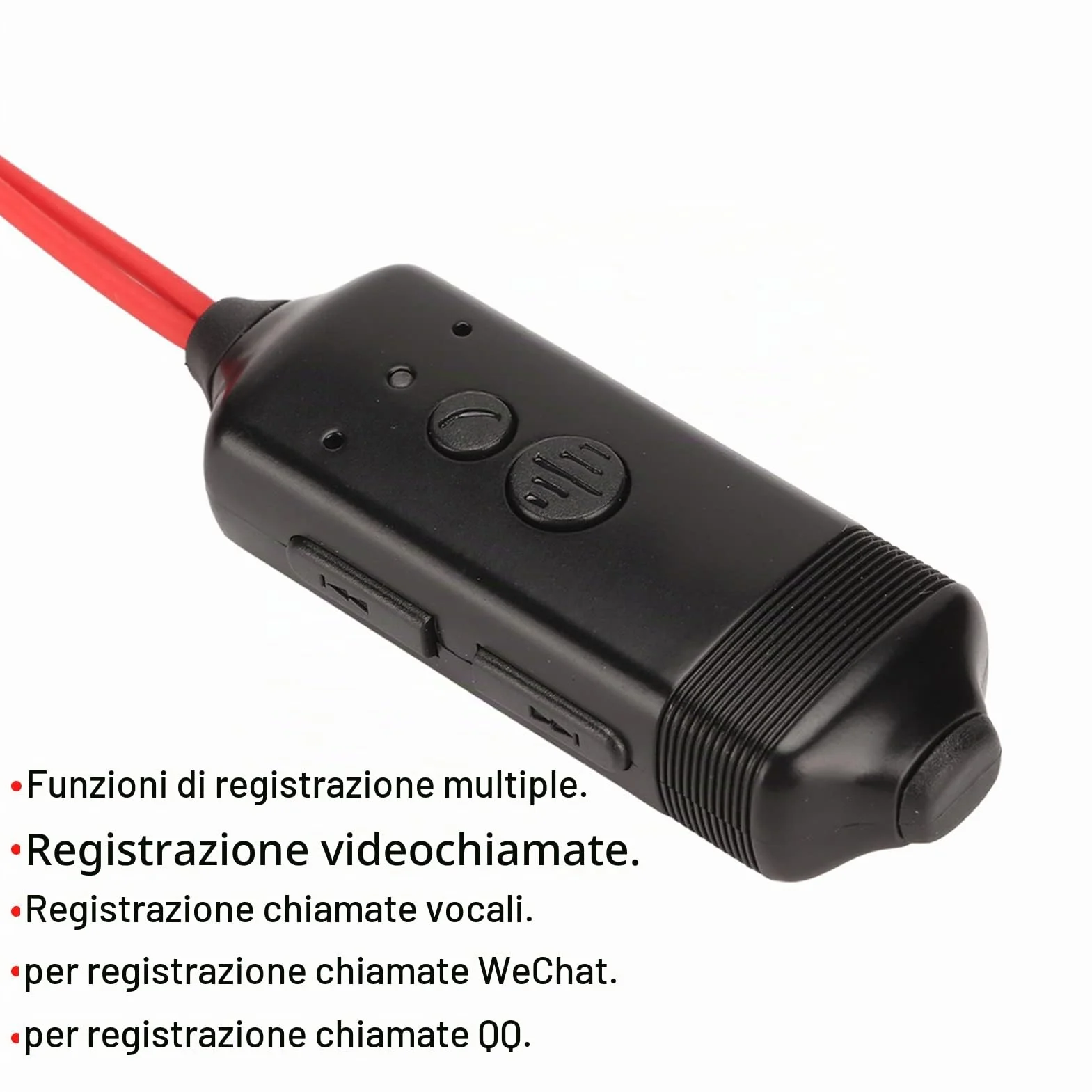Cuffia per registratore di chiamate per Cellulare , Registrazione Automatica del registratore di chiamate per Telefono Visualizzazione 'alimentazione degli Auricolari Bluetooth per Le