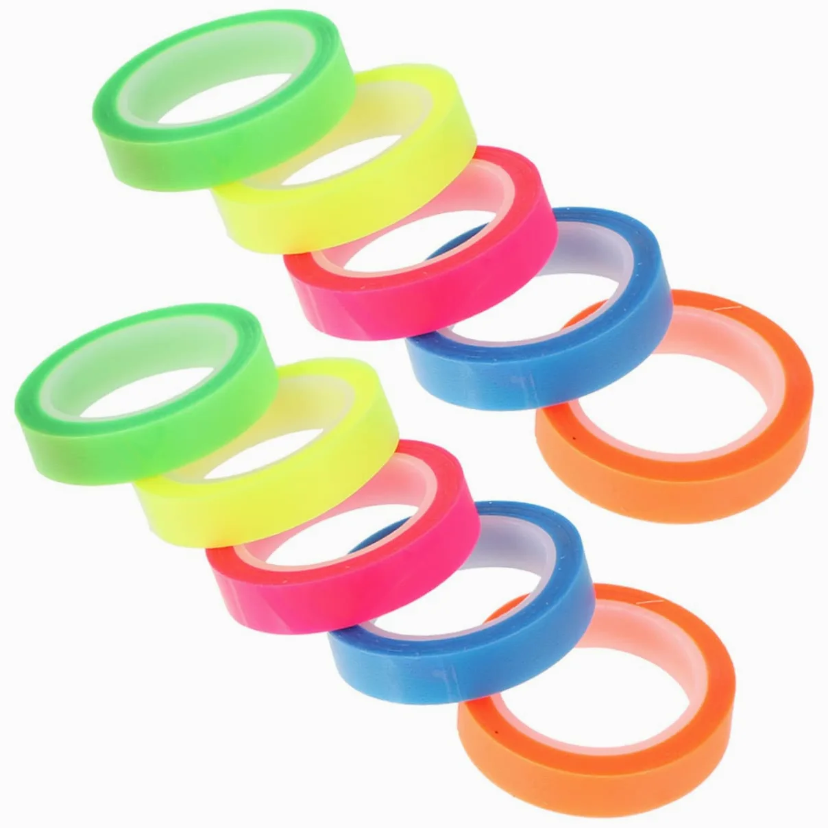 100rotoli Linguette Adesive Trasparenti Evidenziatore Multi- Per e Segnapagina Per Scuola Ognuno