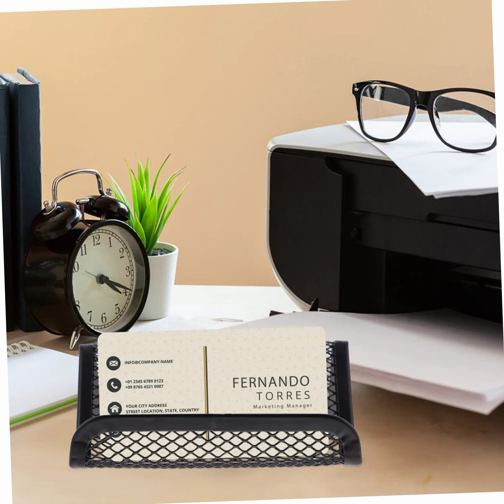 DOITOOL 4 Set Portabiglietti Visita Organizer Per Ufficio E Casa Per Schede Elegante E Design Per Esposizione 2 Pezzi * 4
