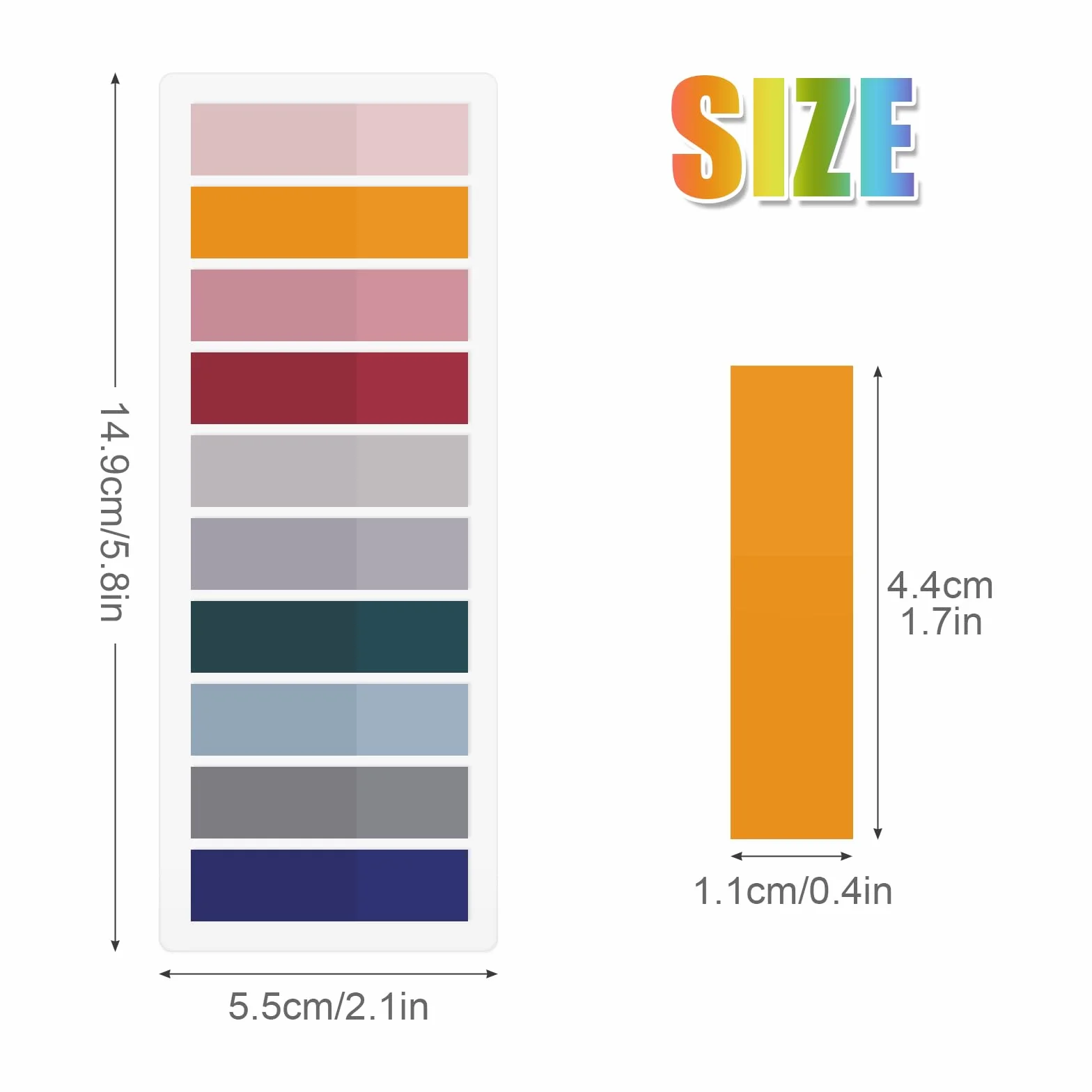 Segnapagina Adesivi Colorati 2400 Pezzi, Adesive Scrivibili Sticky Notes per File Classificabili