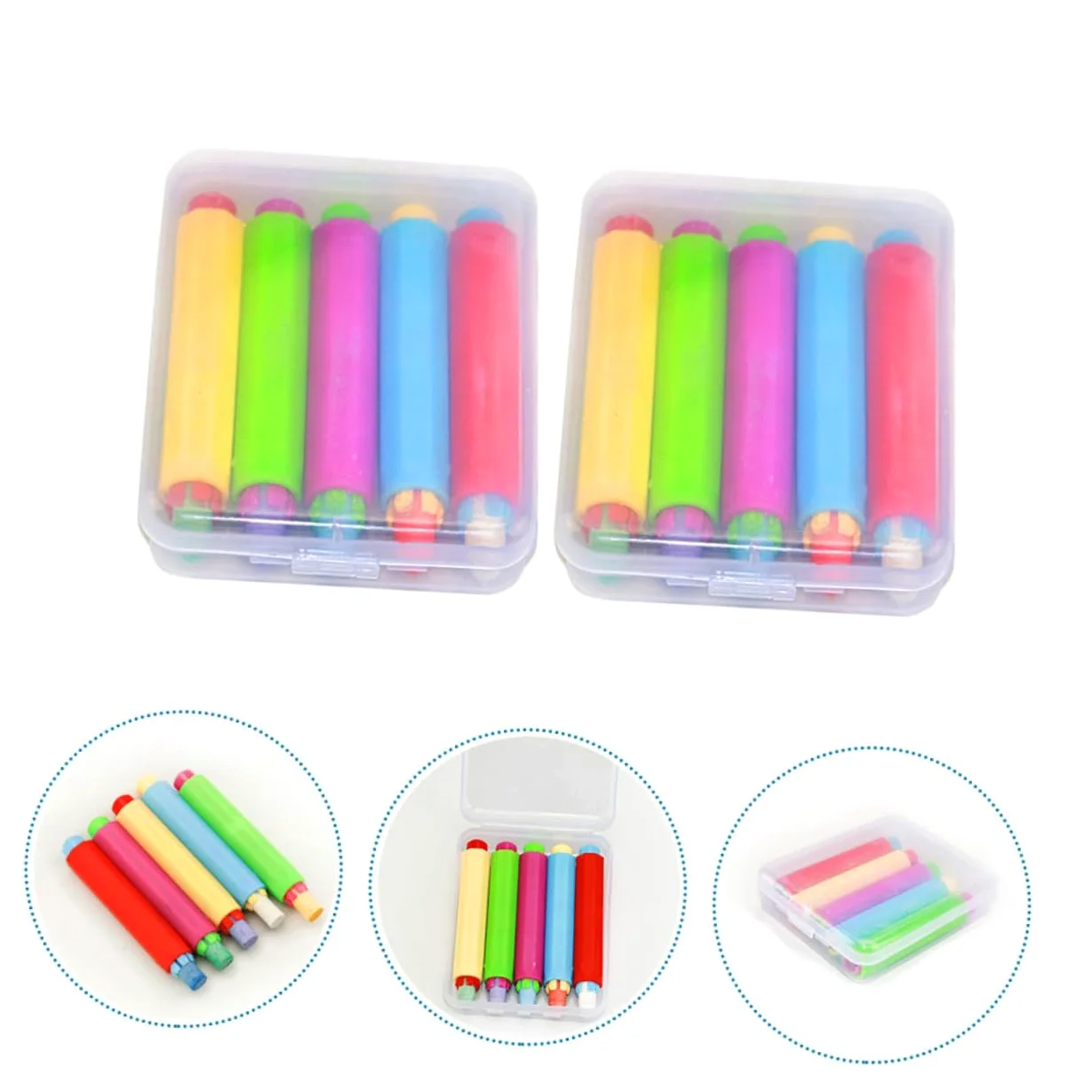 SHINEOFI 20pezzi Clip Protettive Per Gessetti Gessetti Accessori Per Insegnanti e Studenti Per e Casa