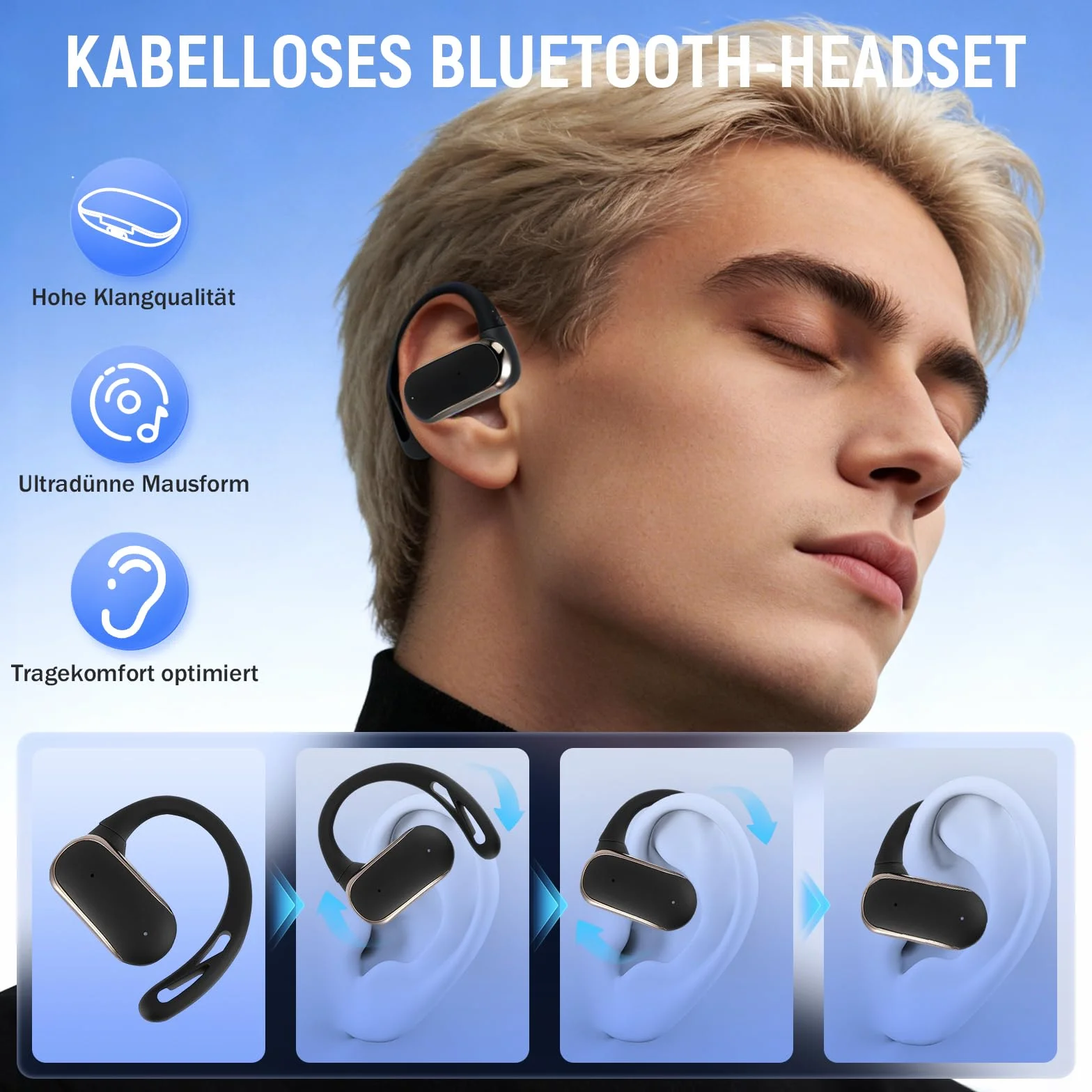 cuffie traduttore AI, cuffie di traduzione 3 in 1 supporta 144 lingue, 4 modalità di traduzione, Bluetooth 5.4, Traduttore auricolare per viaggi, affari e apprendimento