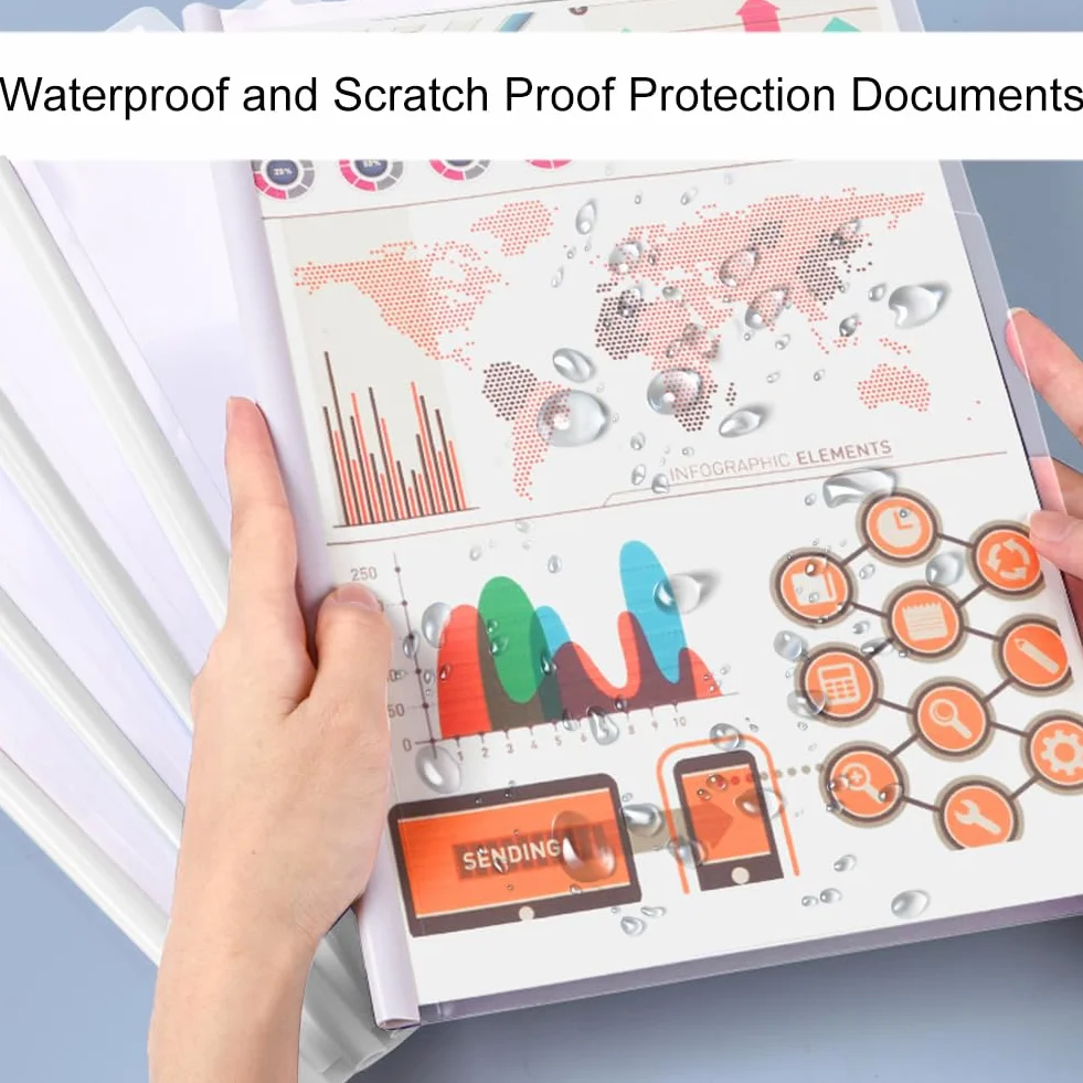 Plastica A4 Copertine Per Rilegatura, Cartella Di File Con Barra Scorrevole, 10 Fogli Copertina Per Report Con Clip