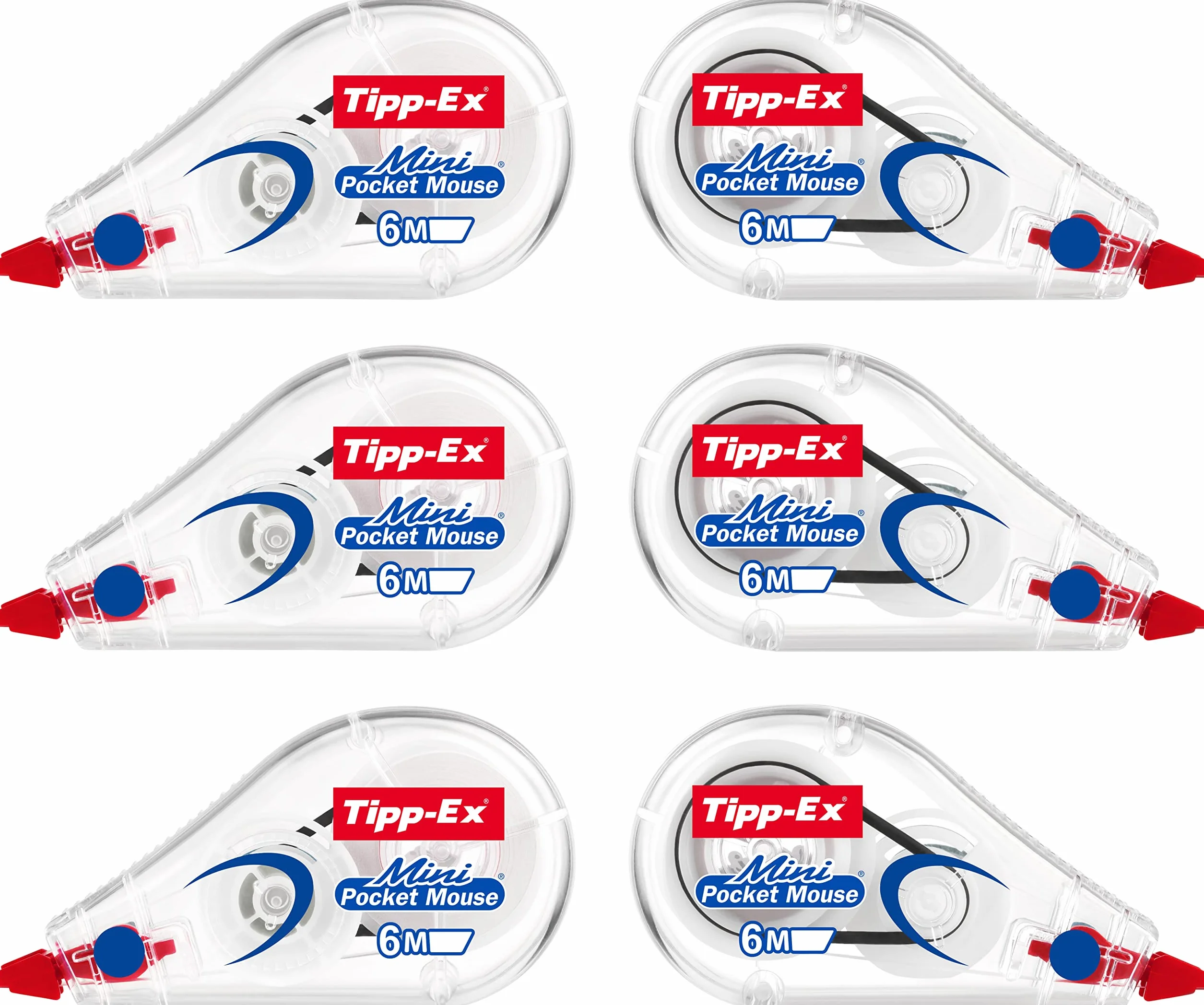 Tipp-Ex Pocket Mouse Bianchetto a Nastro Correttori 6 Unità