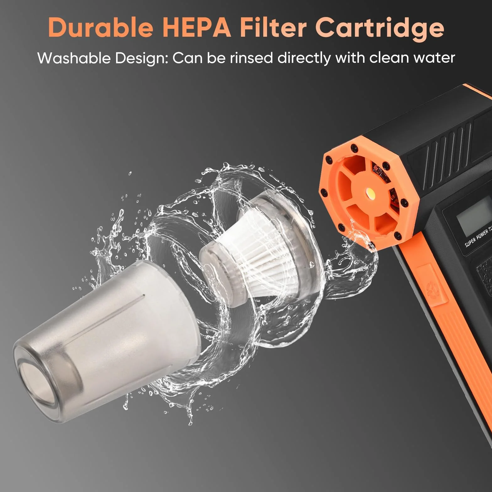 Soffiatore d'aria portatile e aspirapolvere 2 in 1, soffiatore d'aria senza fili da 150000 giri/min, ricaricabile da 5000 mAh, rimuovi polvere per la pulizia di PC, tastiera, auto, divano, casa