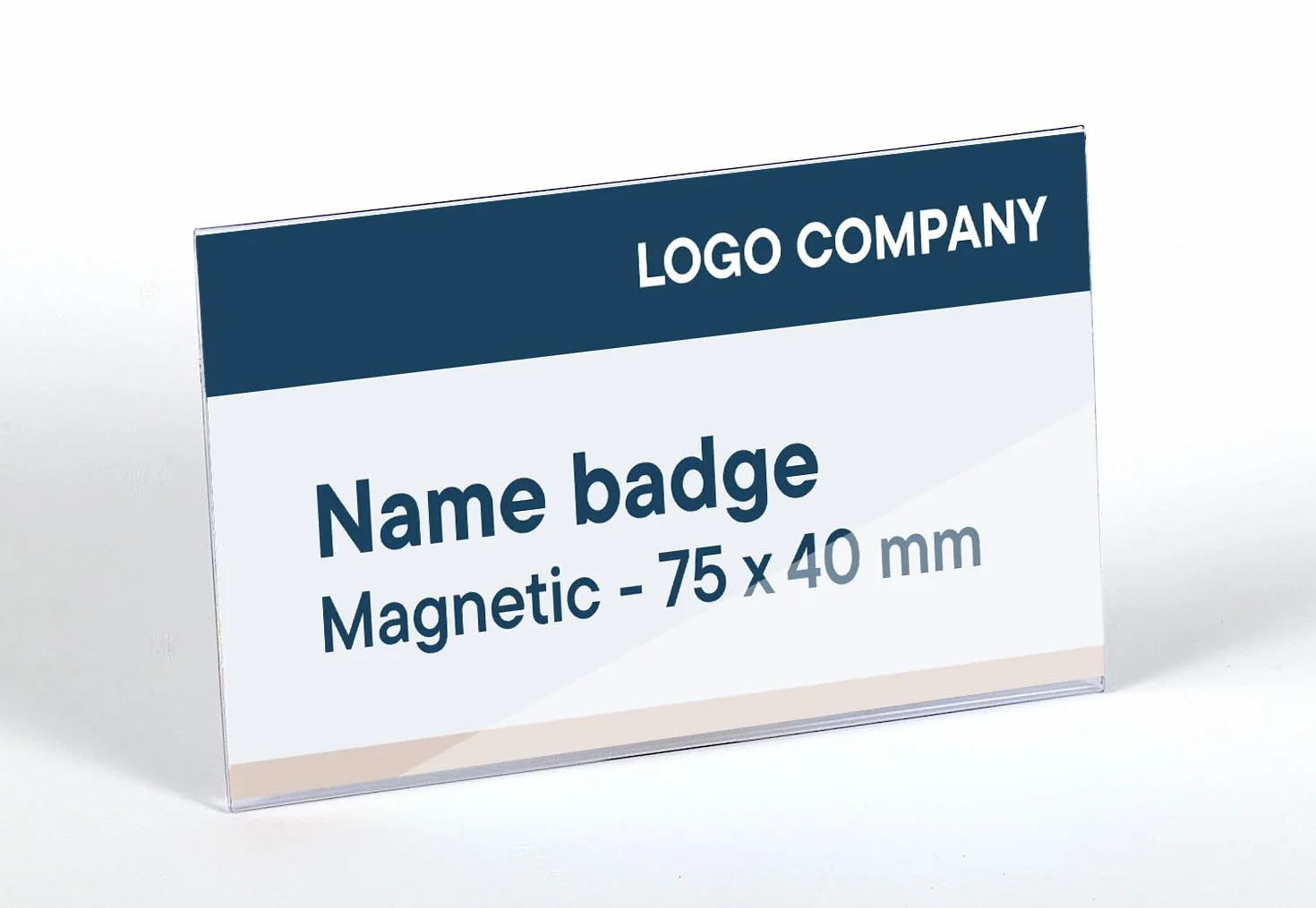EUROPEL Porta badge magnetico 75x40 mm bianco confezione da 24