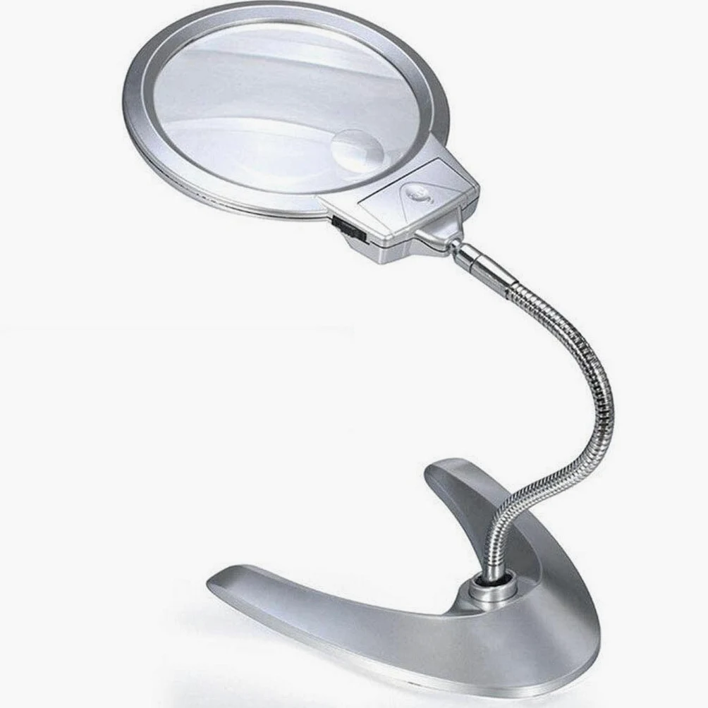Lampada da scrivania in Vetro, Lente d'Ingrandimento HD con Lampada, Lente d'Ingrandimento 18 Volte, Riparazione di telefoni cellulari, espansione Elettronica, Bellezza.