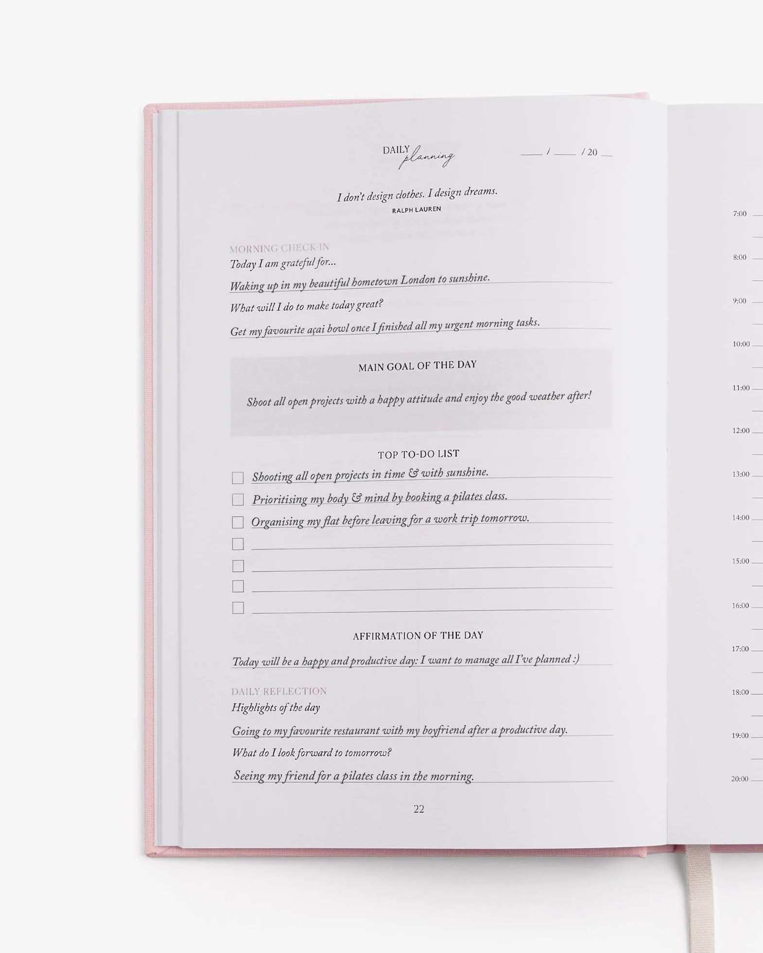 LIFE&Style Planner di Leonie Hanne, diario giornaliero per gratitudine, lavoro e benessere con suggerimenti riflettenti, pianificazione settimanale degli obiettivi, approfondimenti di stile, agenda di