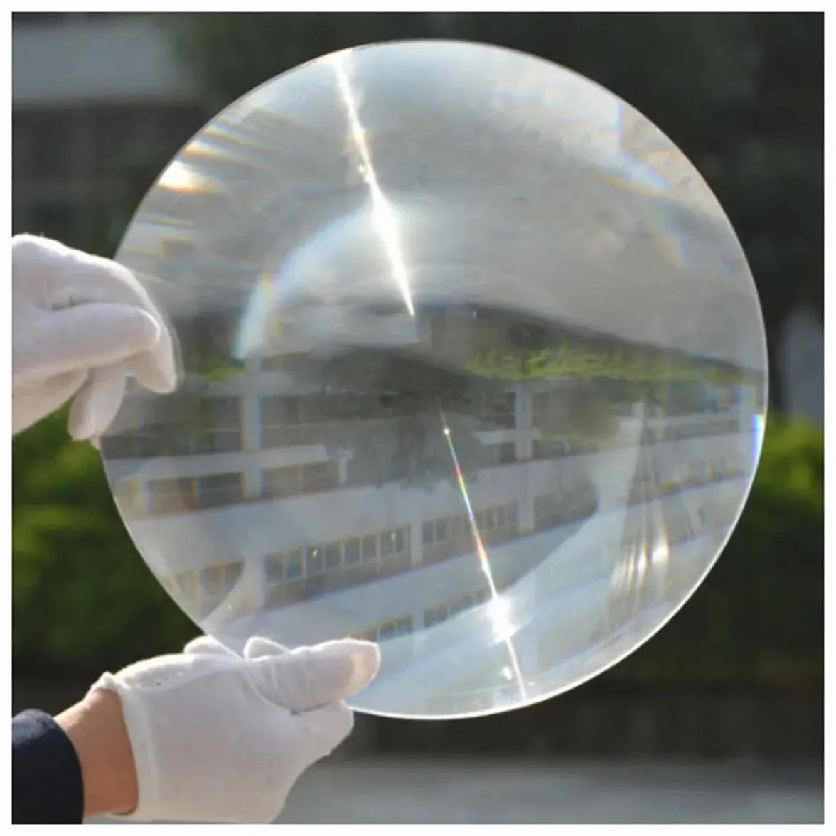 Lenti in vetro ottico 1 PZ 300mm Grande Plastica Ottica Lente di Fresnel Lunghezza 120 220 400 360mm Concentratore Ingrandimento(220mm)