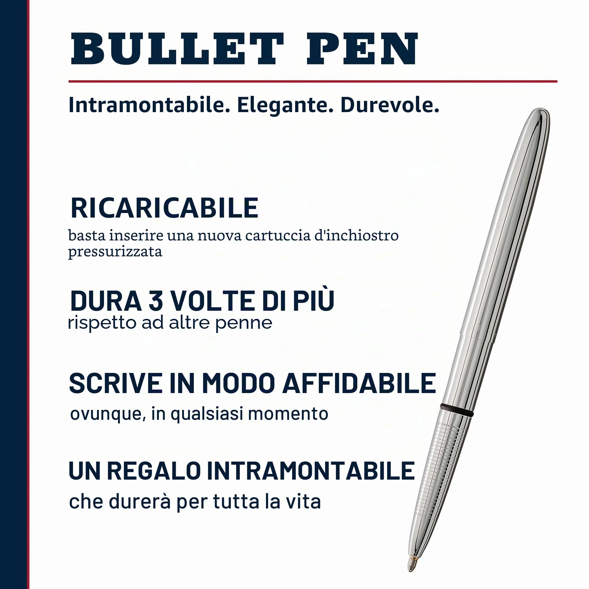 FISHER Space Pen Bullet – Genuine Disponibile in Diversi Colori, in Confezione Regalo