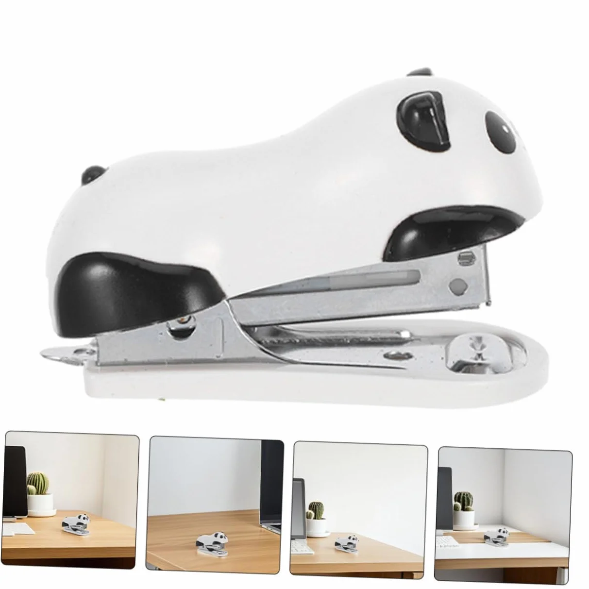 15 Pezzi Mini Cucitrice da Tavolo Forma Panda Spillatrice Portatile Piccola per Ufficio Scuola e Casa Design Carino e Funzionale per Scrivania