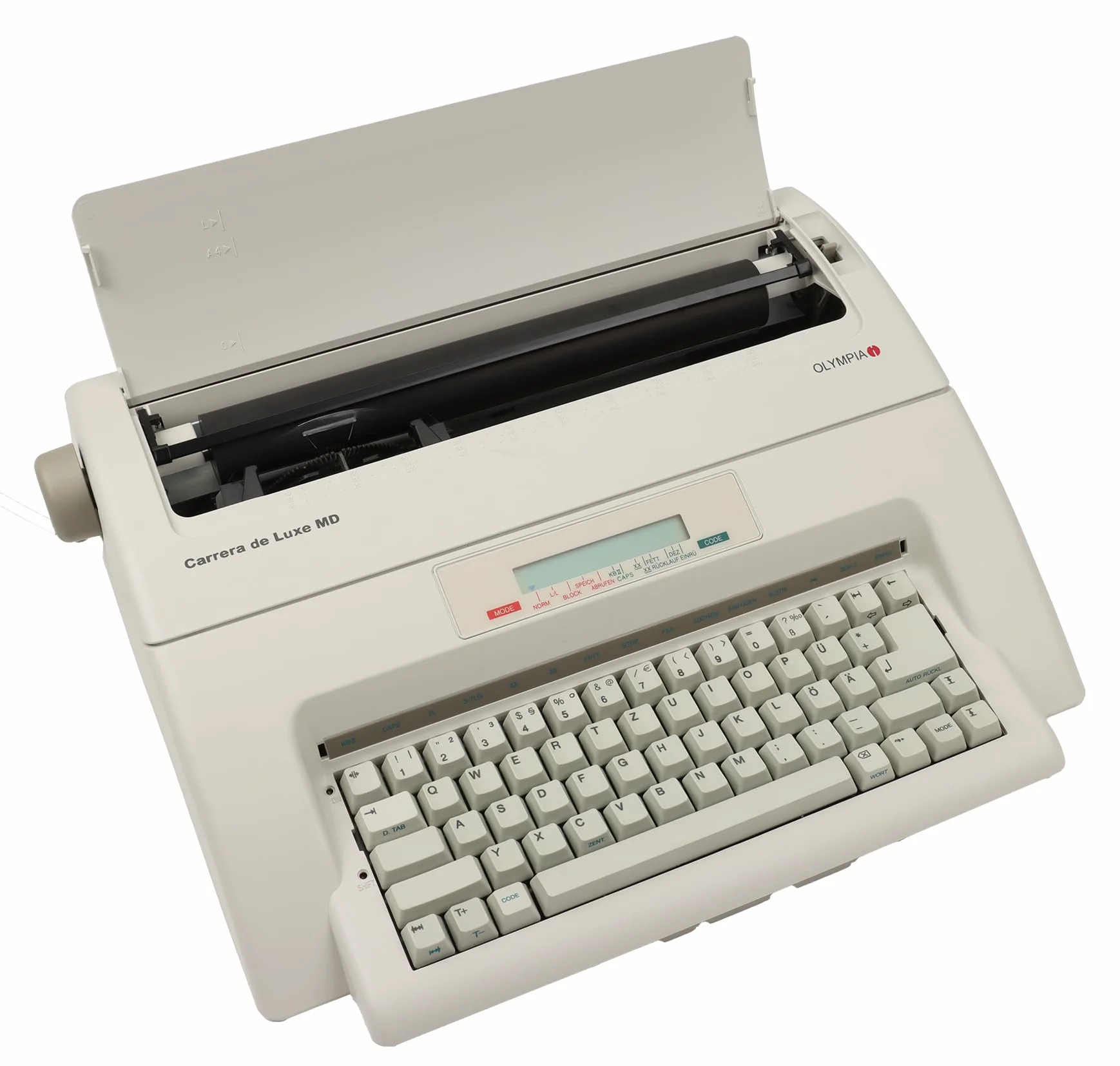 Olympia 252661001 Carrera da luxe MD, Macchina da scrivere elettronica, Bianco