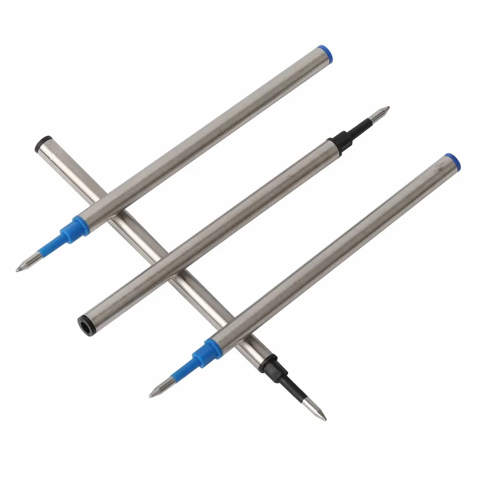 BIK Penna gel in metallo, stile classico cinese, calligrafia, scrittura, regalo, cancelleria per studenti, ufficio (10 ricariche, nero)