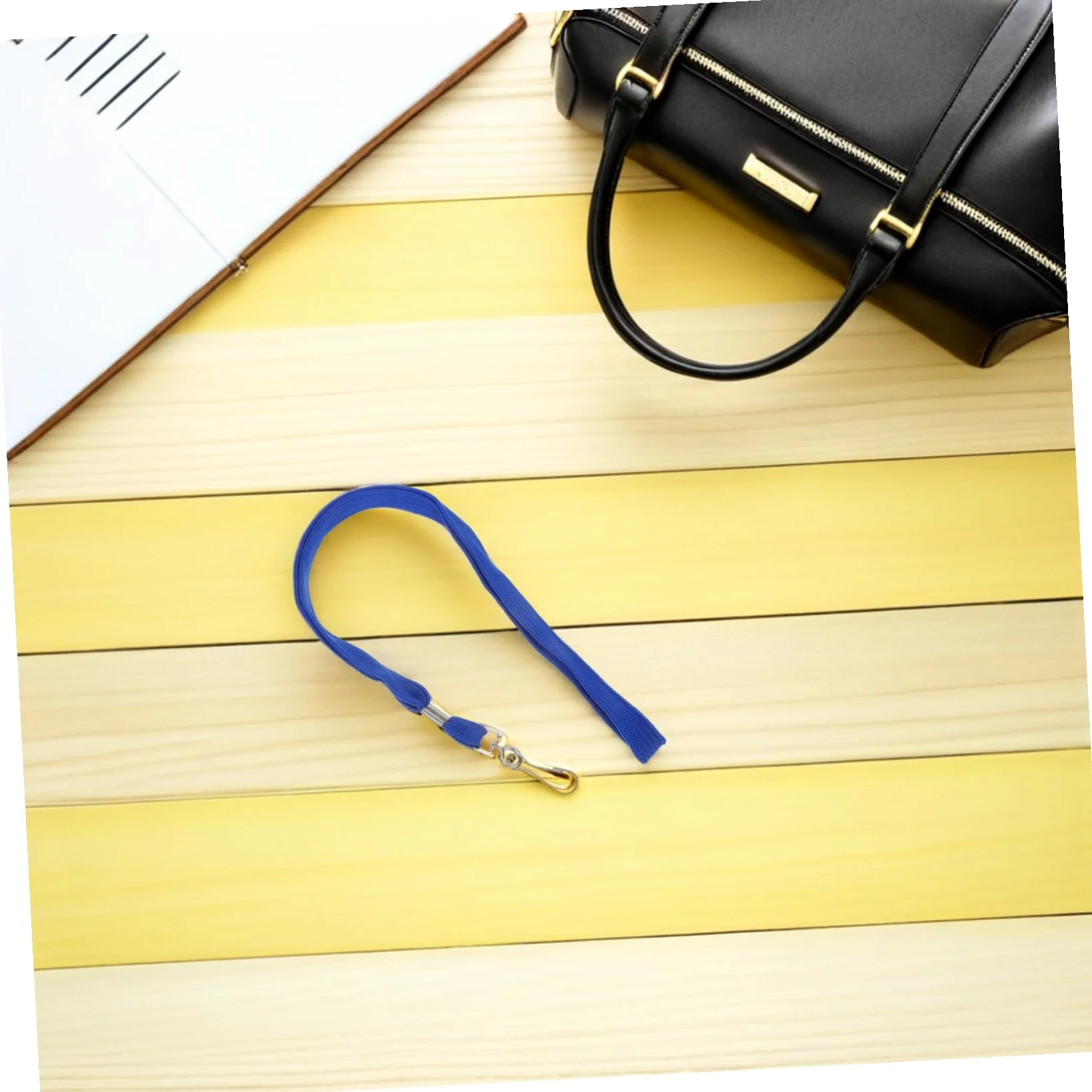 100 pezzi Laccio da Collo Porta Badge con Gancio Staccabile Blu Lanyard Resistente per Insegnanti Ufficio e Scuola Comodo e Antintasamento