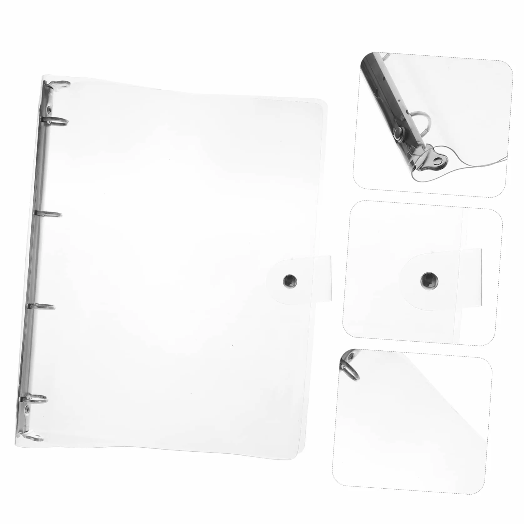 Raccoglitore per Quaderno ad Anelli A4 Plastica Trasparente per Studenti e Ufficio