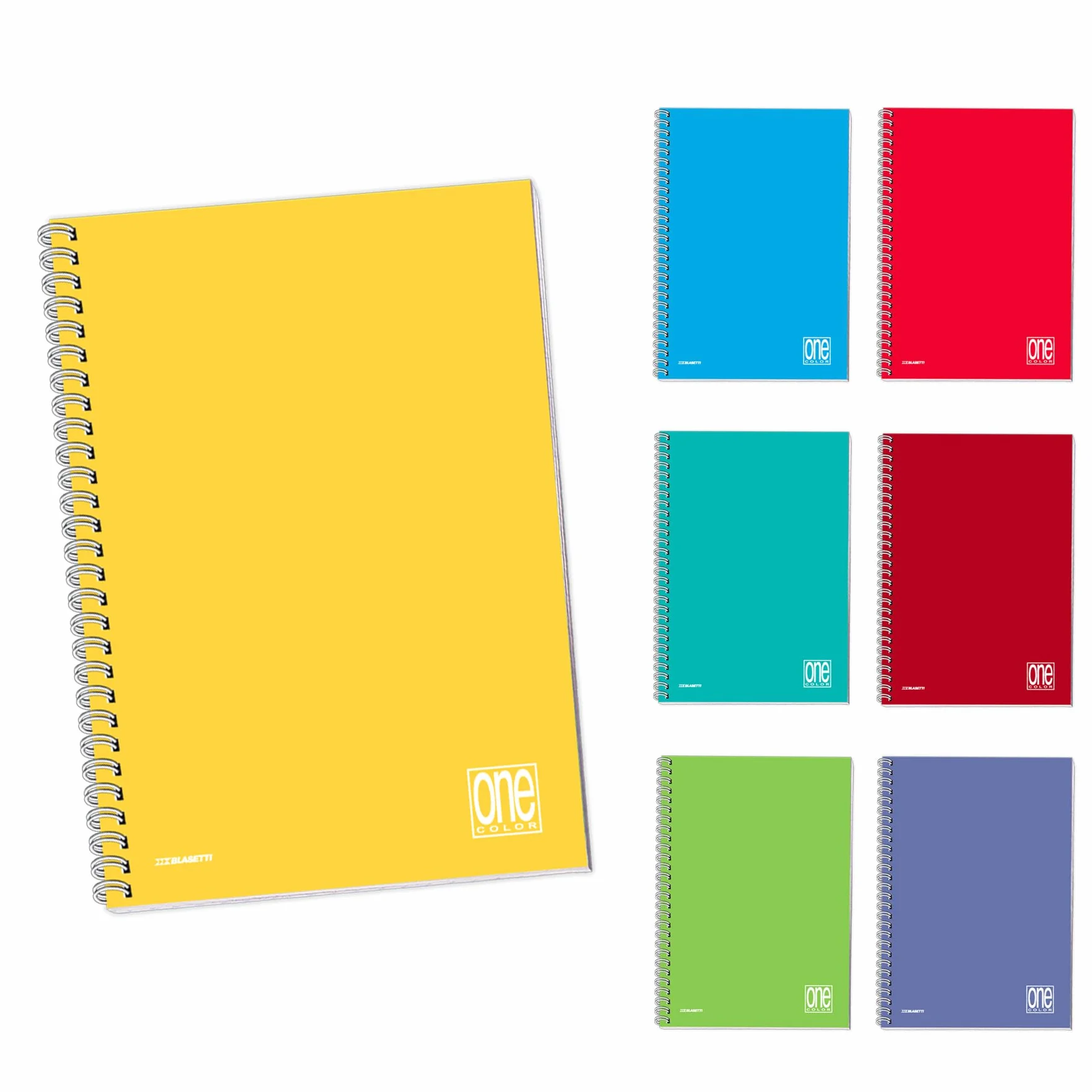 Blasetti One Color Quaderno A4 Spirale Laterale 5 Pezzi Carta 80gr Rigatura 5M