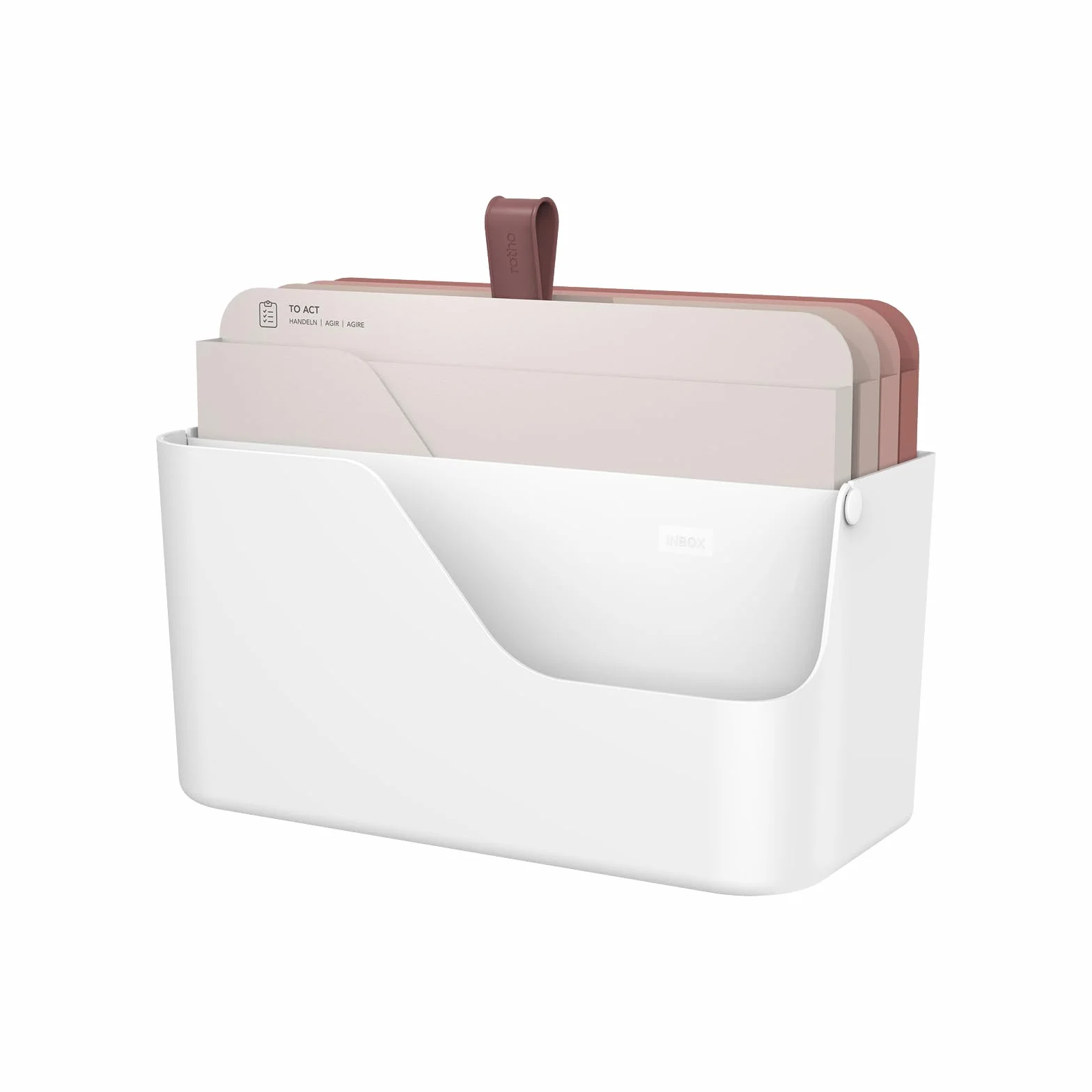 Rotho MyPaper Inbox document organiser MY PAPER Plus, plastica (PP) senza BPA, bianco/rosso, (36,4 x 16,8 x 31,7 cm)