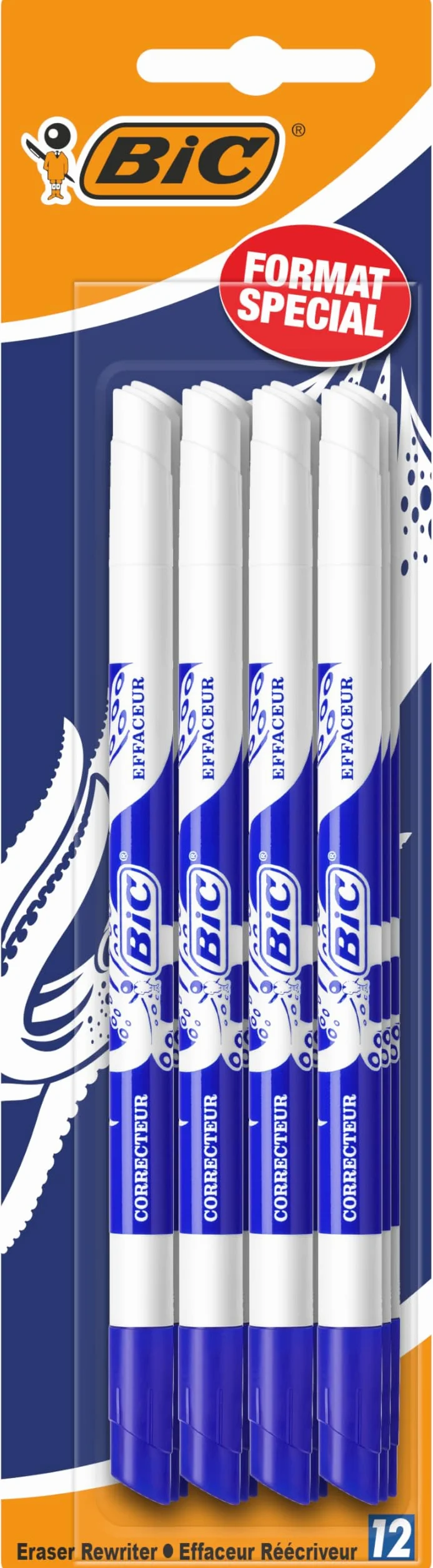 Bic Penna con cancellino per inchiostro confezione da 8 più 4 in omaggio
