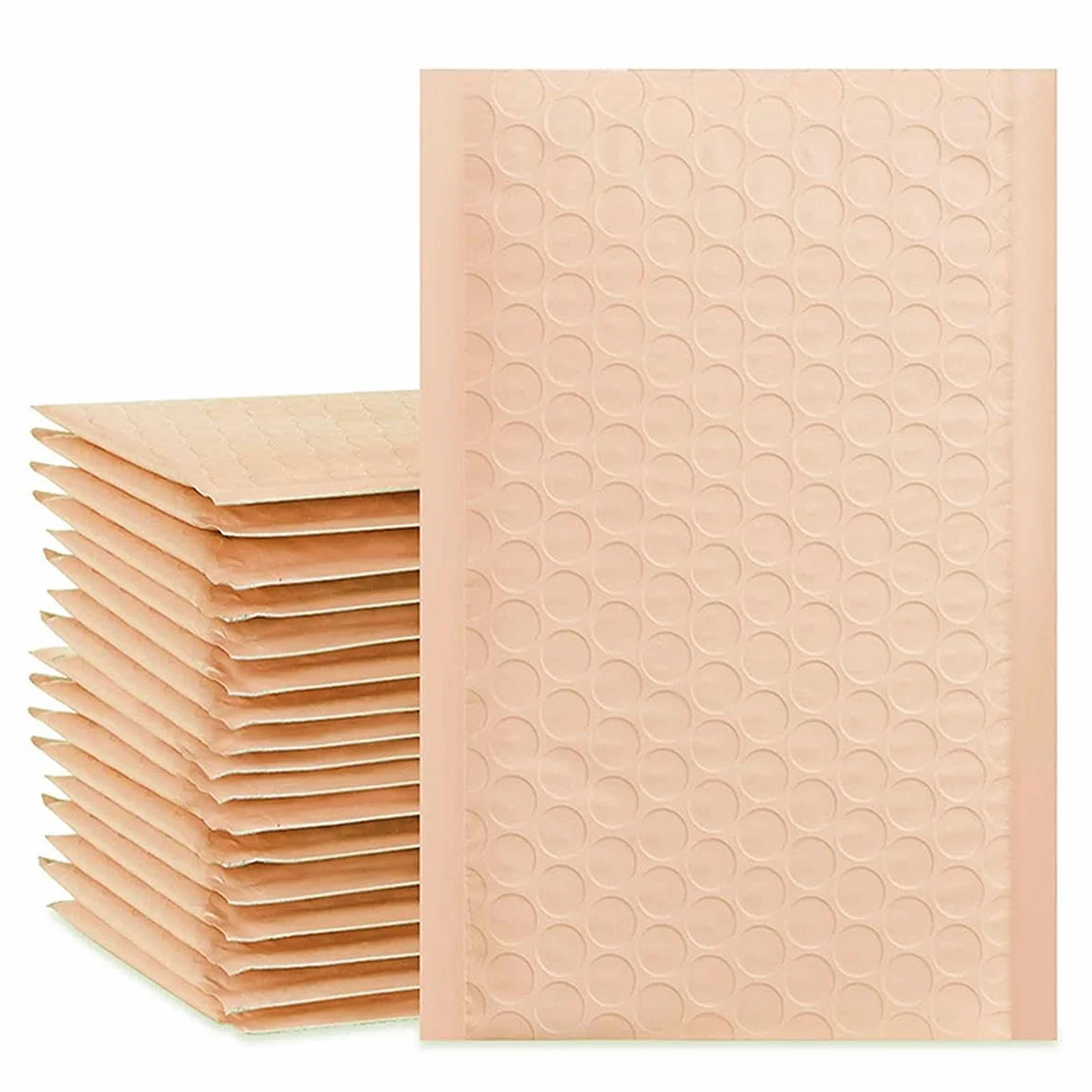 Buste postali imbottite in polietilene verde acqua, 10 misure, 9 dimensioni, buste imbottite con chiusura autosigillante, buste a bolle d'aria, buste per spedizione, borsa postale-Nude pink-35x45cm