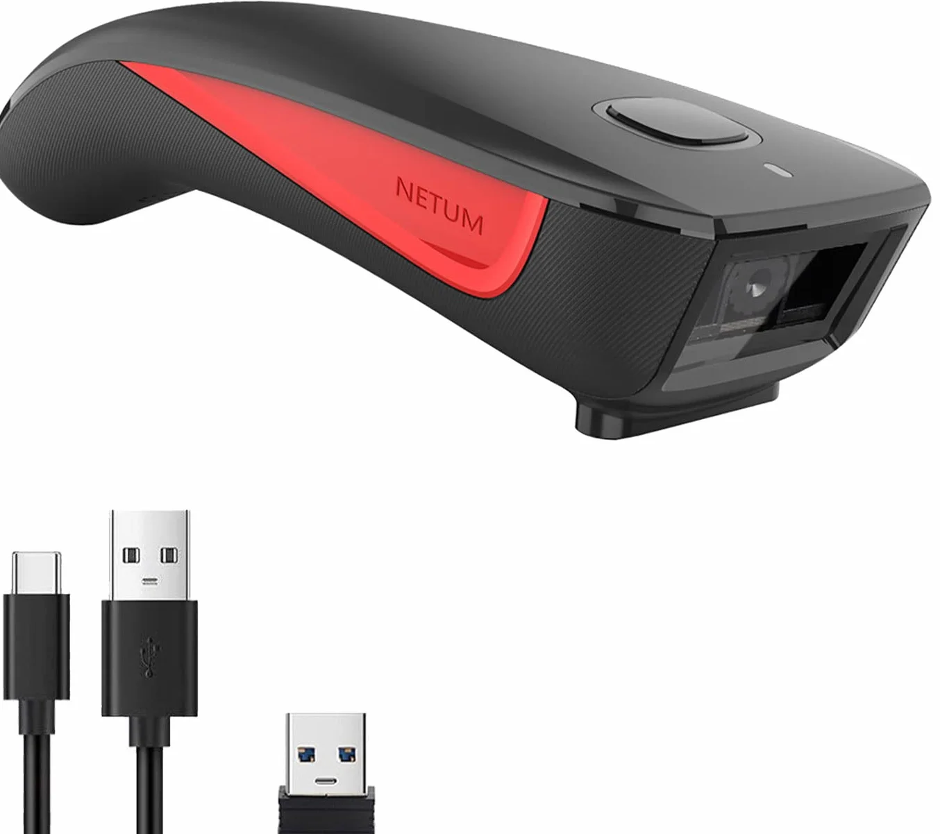 NETUM C990 Scanner di codici a barre QR 2D Bluetooth Compatibile wireless, Tasca USB 1D 2D QR Scanner di codici per inventario, Scanner di codici a barre per tablet iPhone iPad Android iOS PC POS