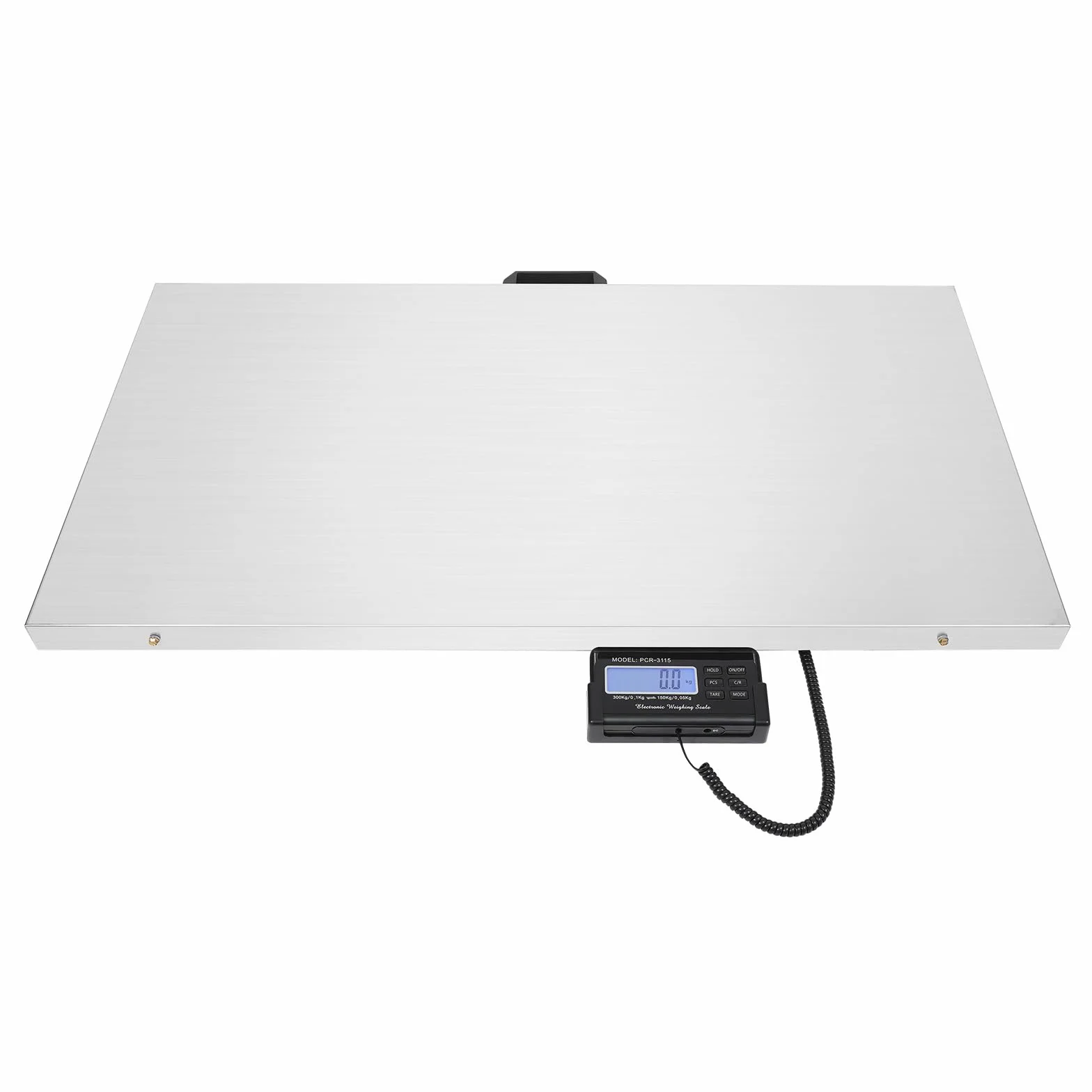Bilancia da pavimento, 300 kg, grande piattaforma in acciaio inox, display ben leggibile, unità di pesatura kg/oz/lb