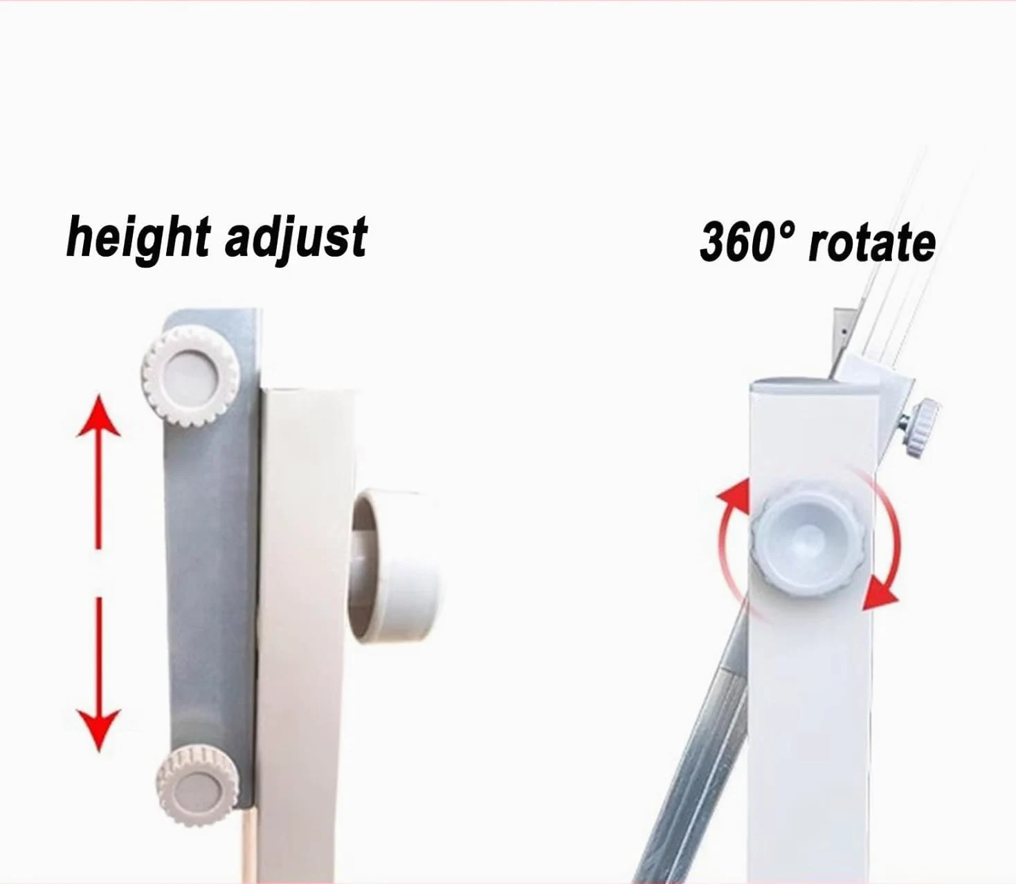 Supporto Mobile per Lavagna cancellabile a Secco da 60x90 cm, Regolabile in Altezza, cavalletto per Lavagna con rotelle per l'aula dell'home Office