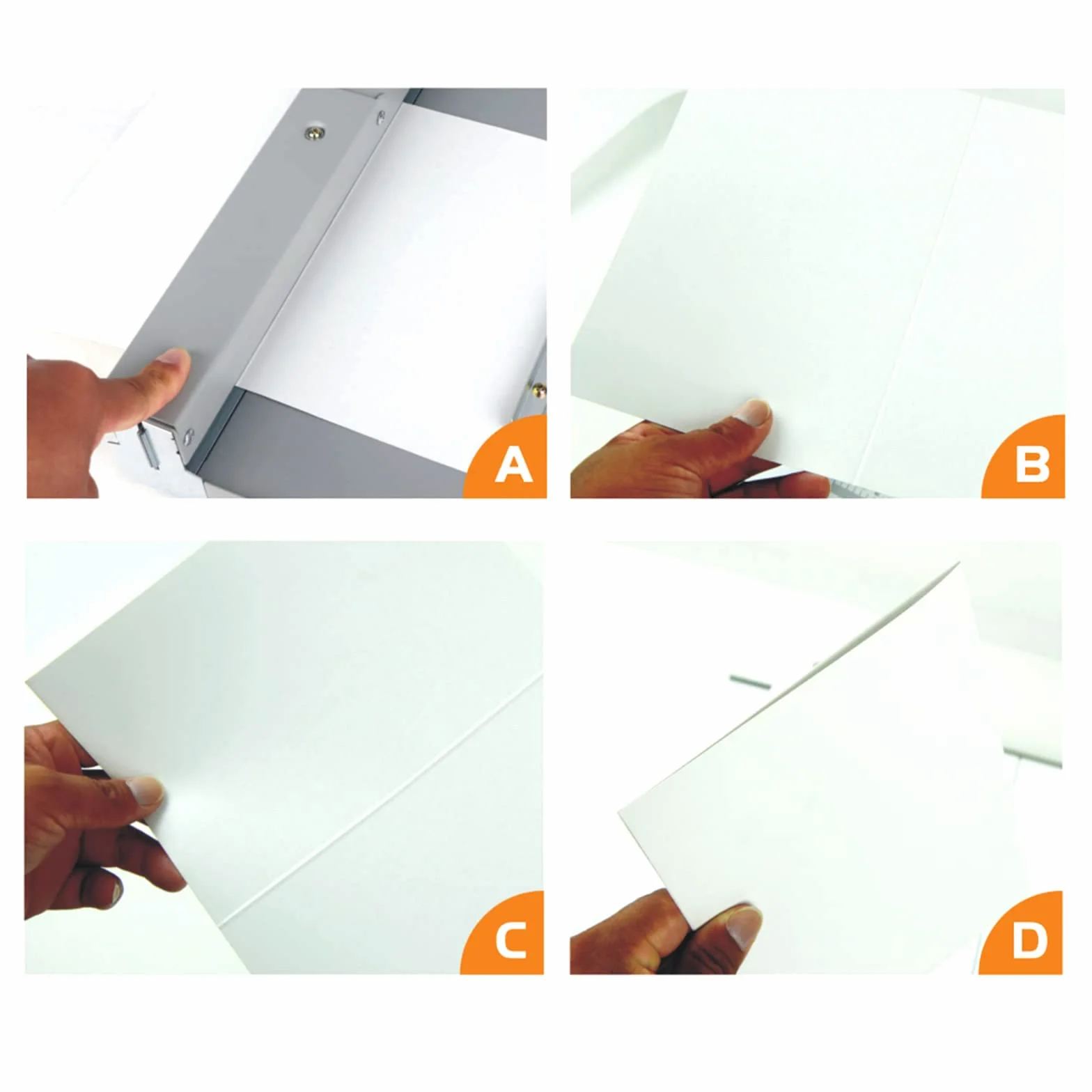 Piegatrice manuale di carta per A3/A4 - Piccola macchina per la piegatura della carta da 351 mm per stamperie, uffici, fornitori di servizi professionali