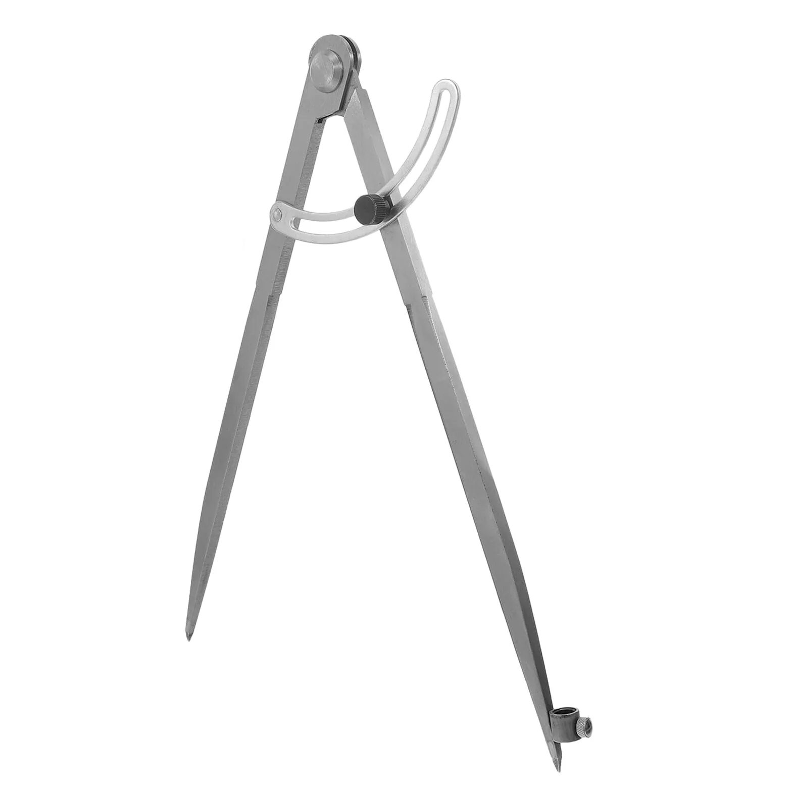 Compasso da Falegnameria Regolabile 300mm in Acciaio al Carbonio | Portamine con Foro da 8mm, Precisione Costante, per Disegni Tecnici e Carpenteria, Colore Argento