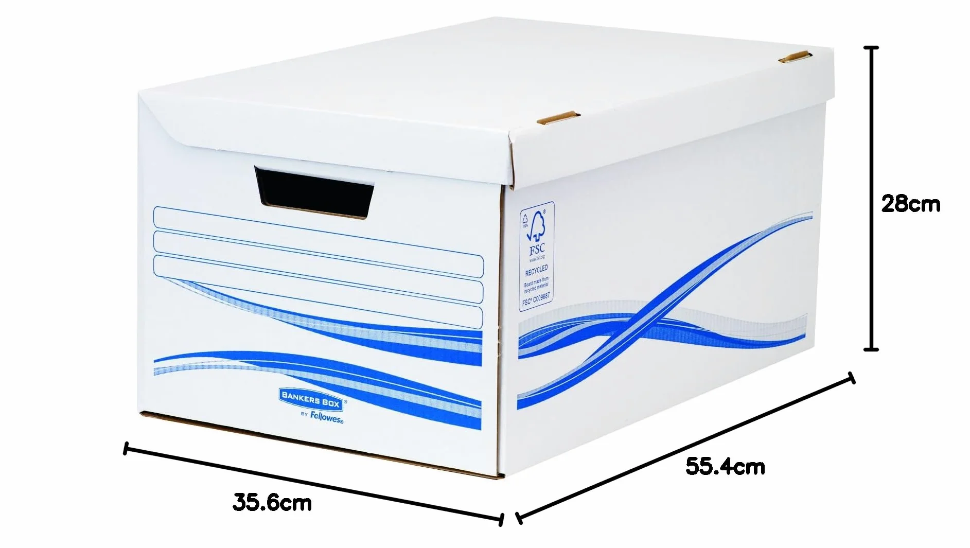 Bankers Box 4460503 Basic Flip Top Box Maxi Scatola Archivio, Confezione da 5